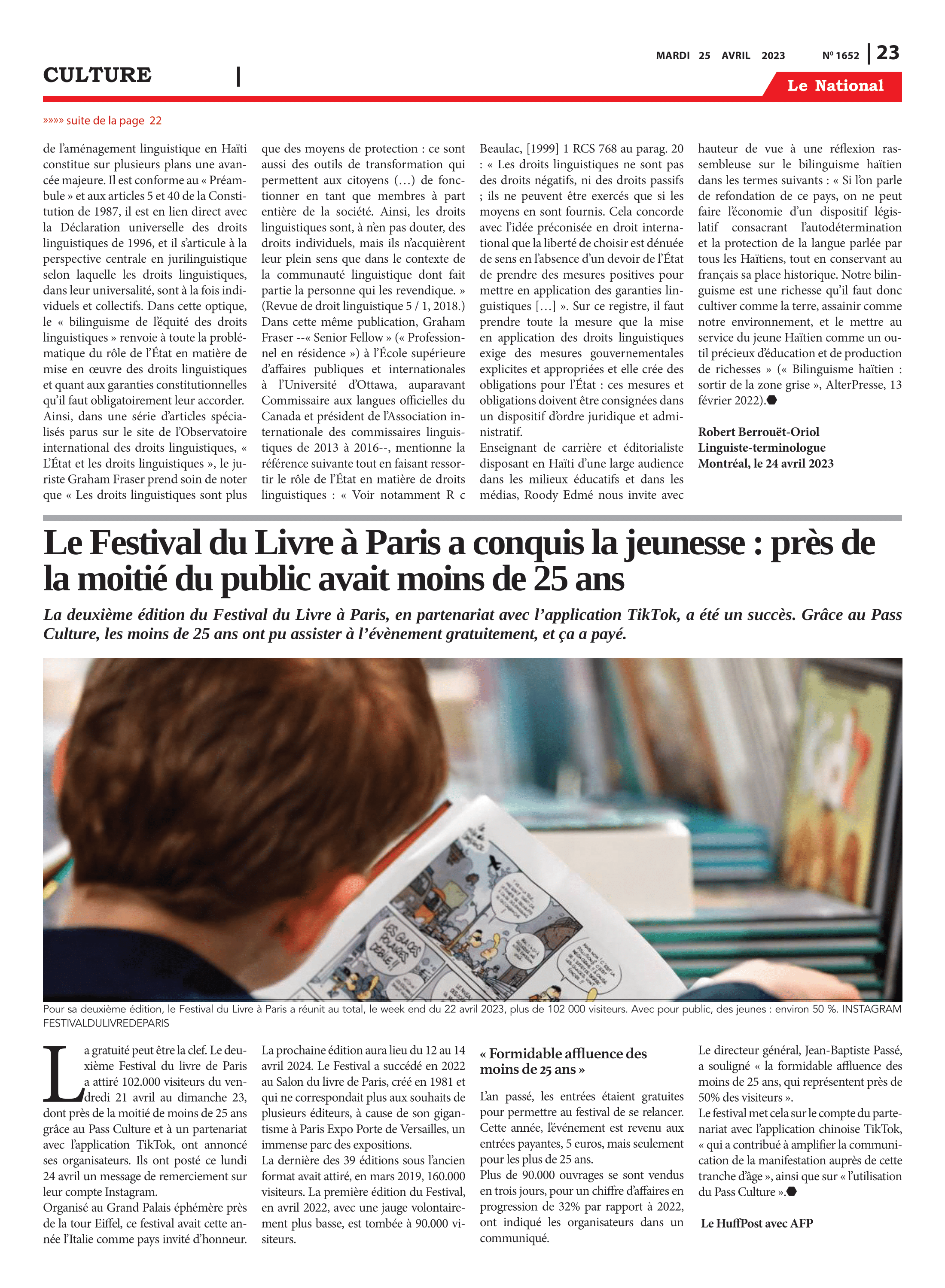 Page 23 de l'édition 1652