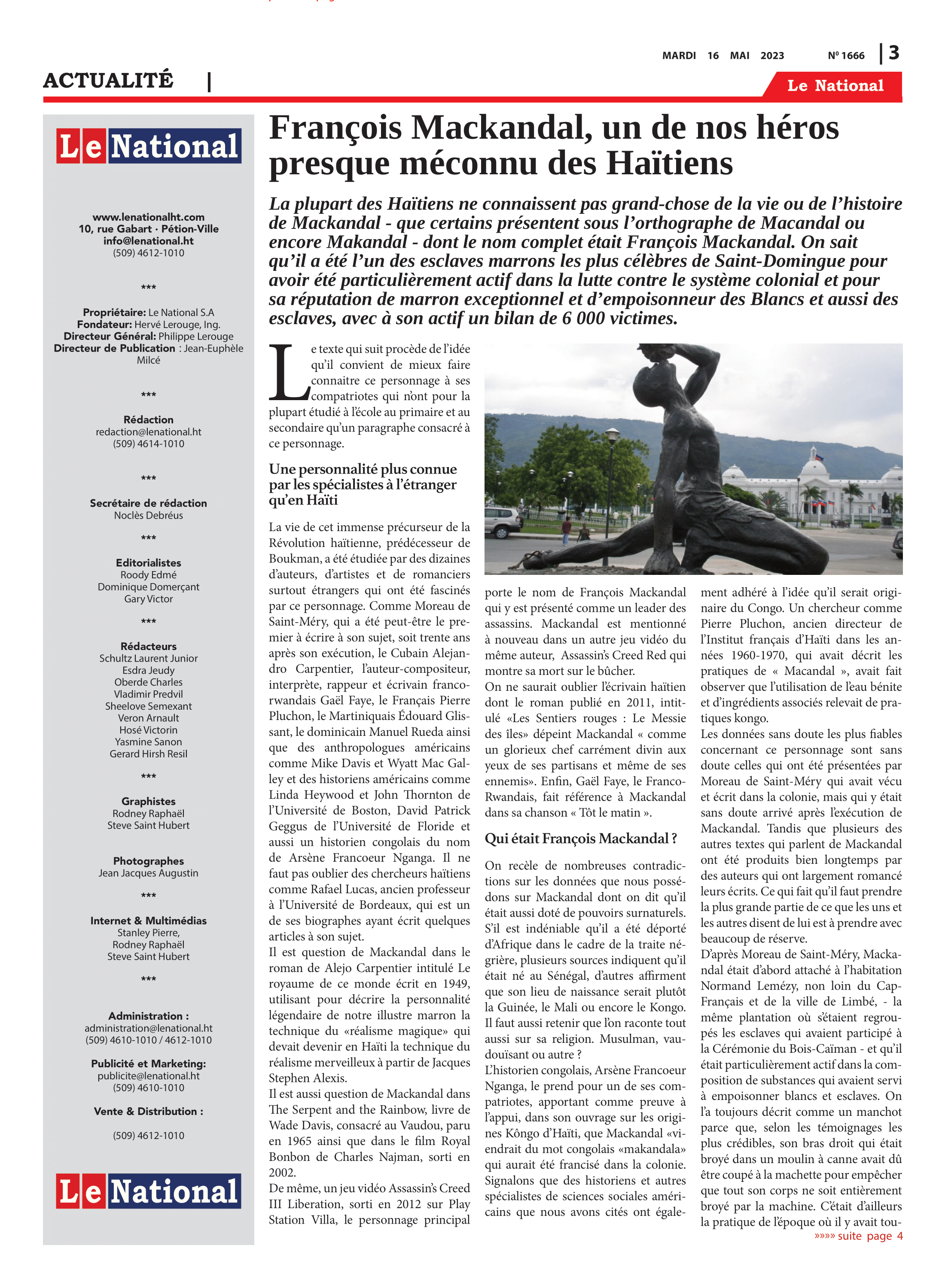 Page 3 de l'édition 1666