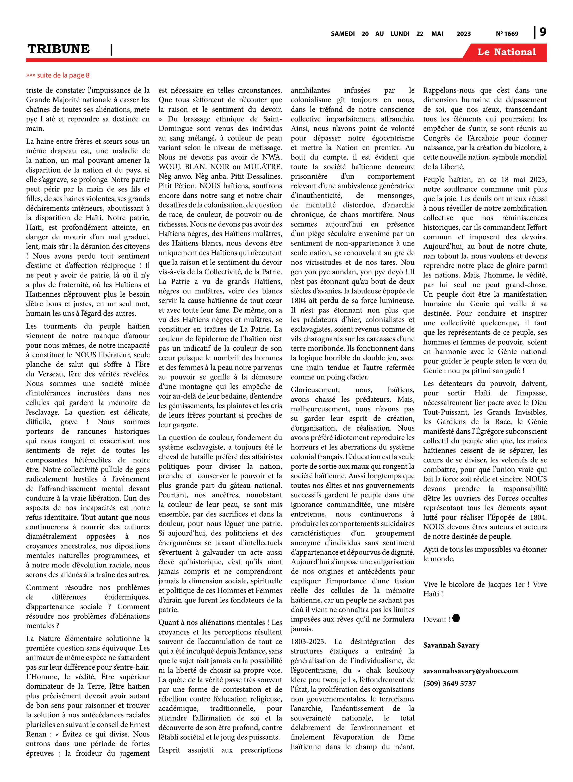 Page 9 de l'édition 1669