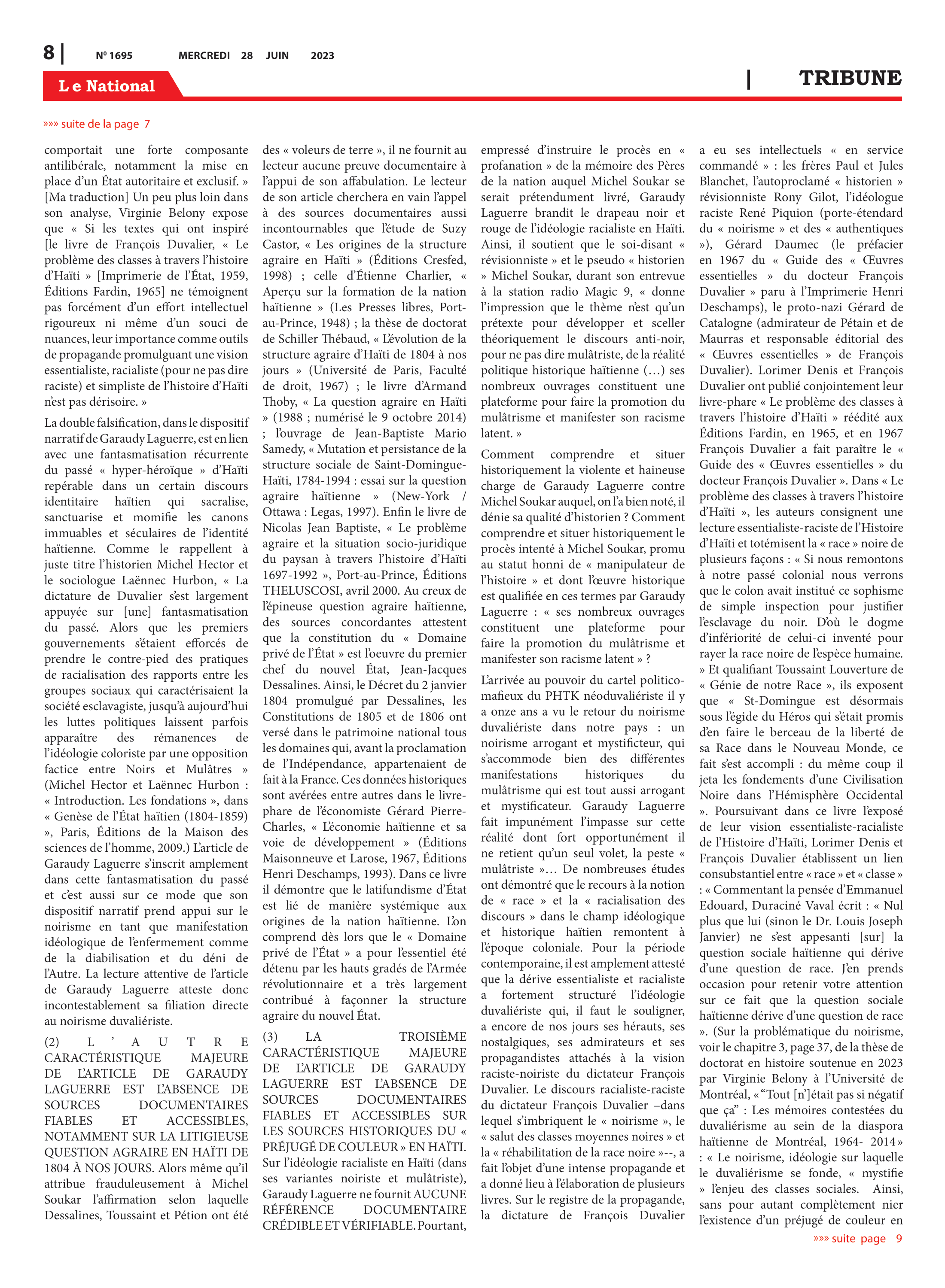 Page 8 de l'édition 1695
