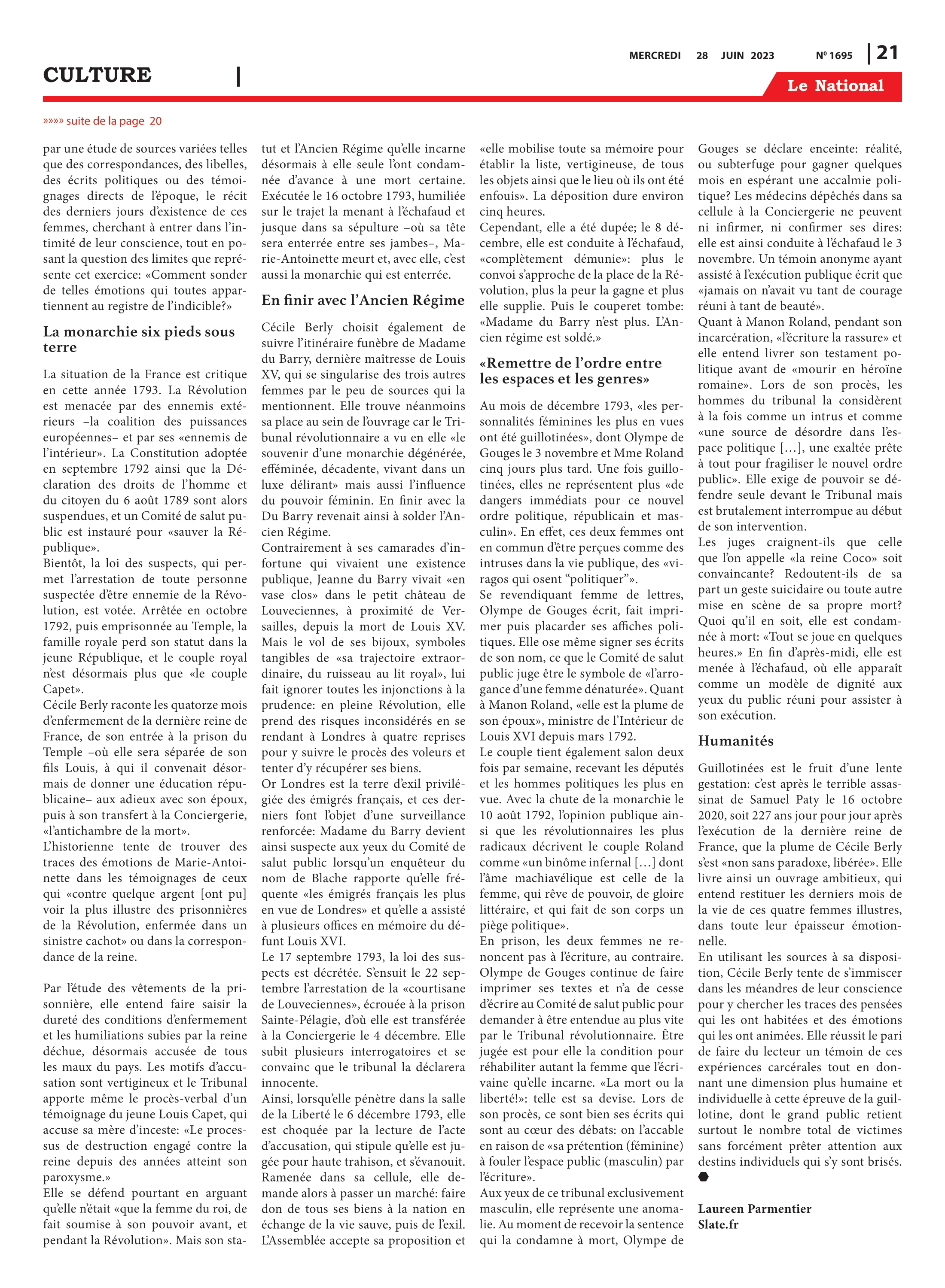 Page 21 de l'édition 1695