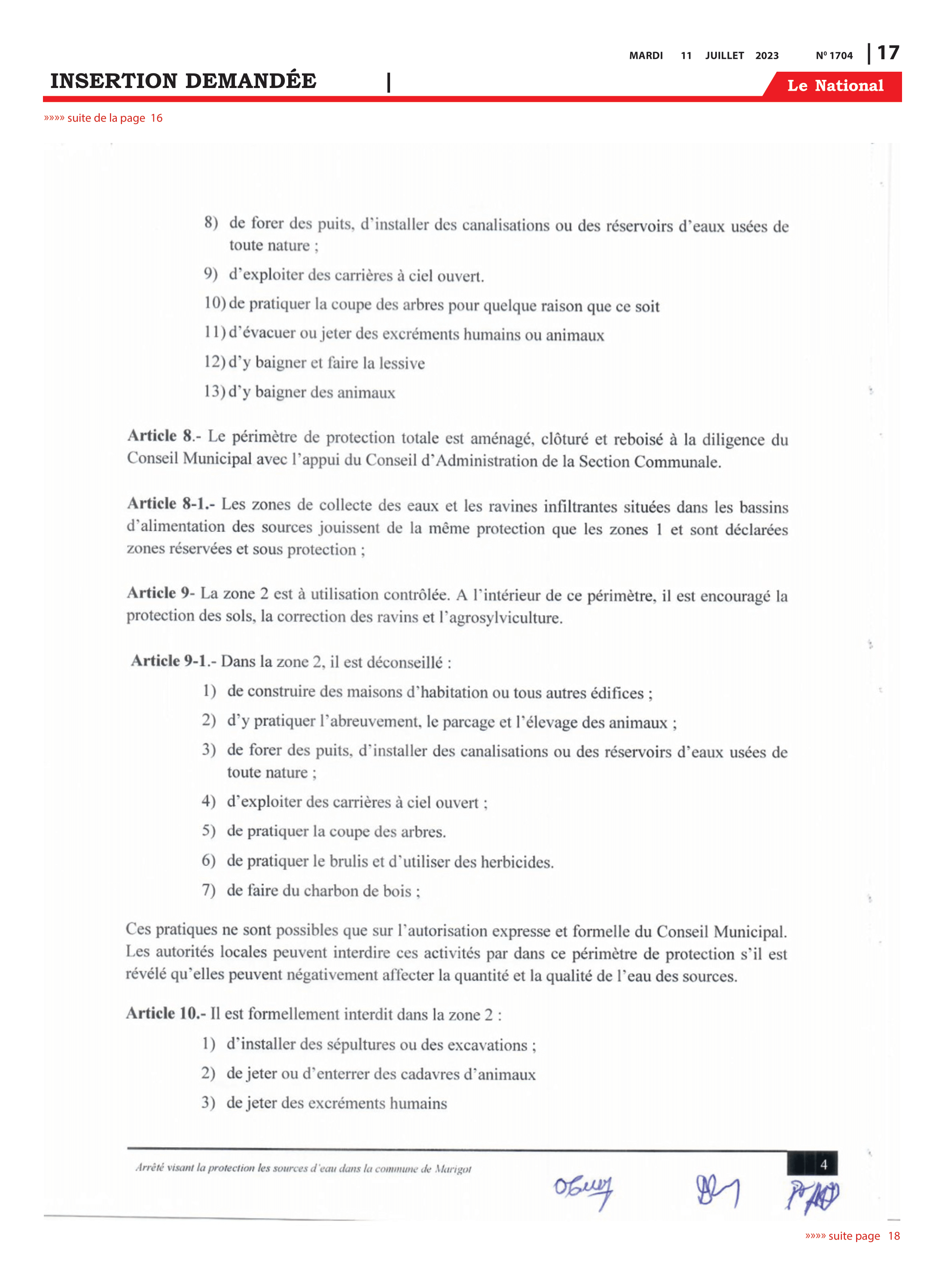 Page 17 de l'édition 1704