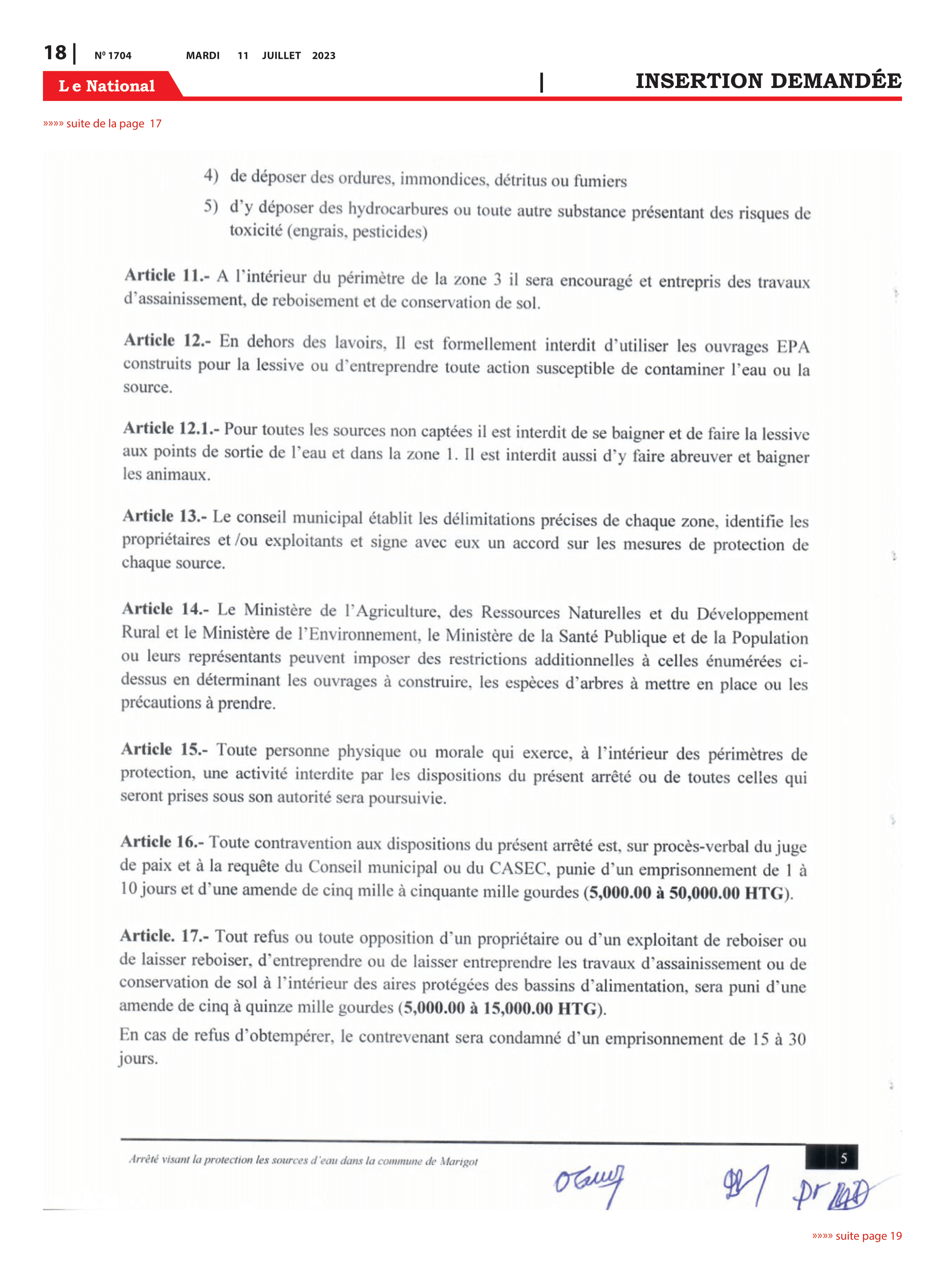Page 18 de l'édition 1704