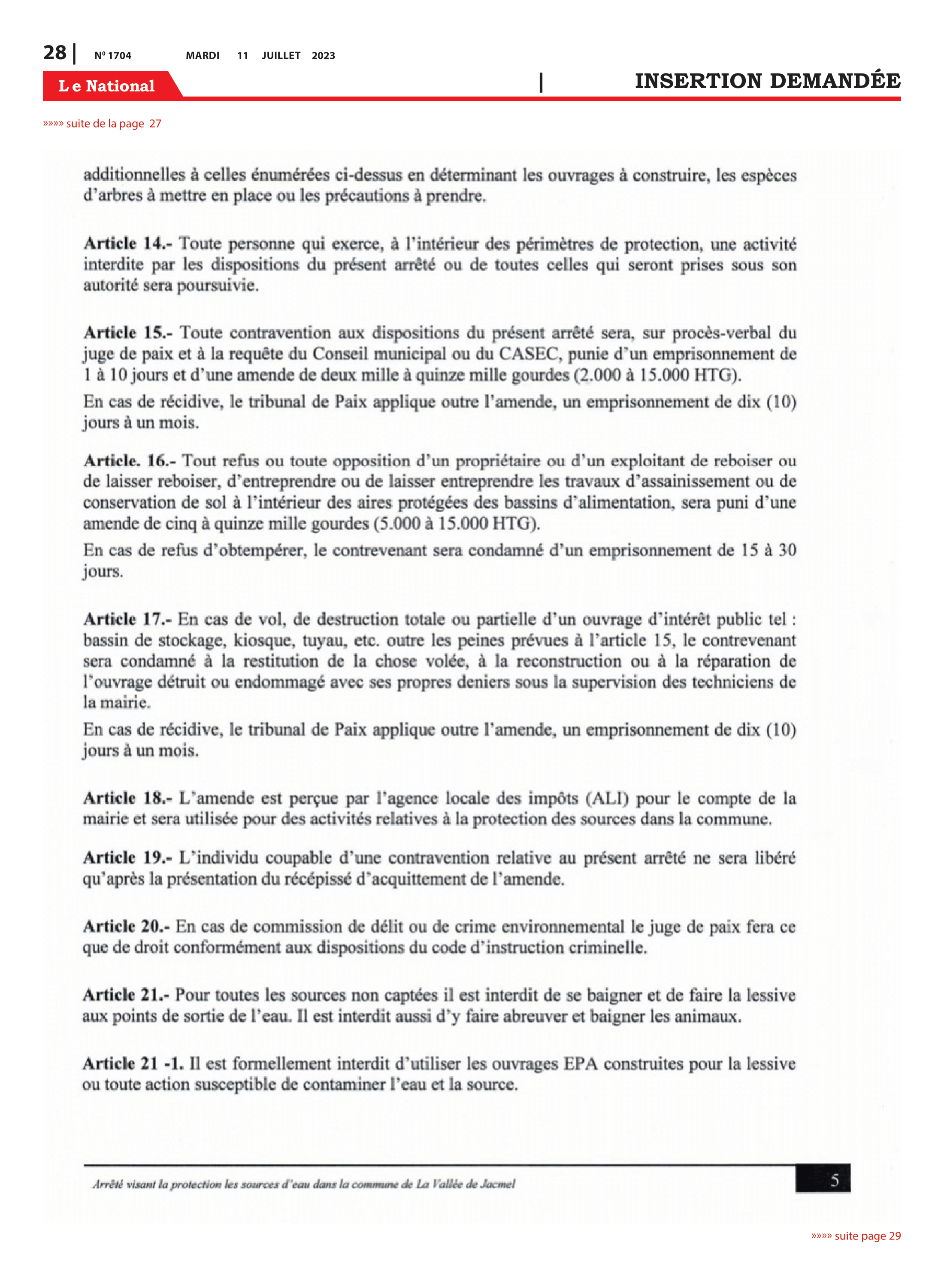 Page 28 de l'édition 1704