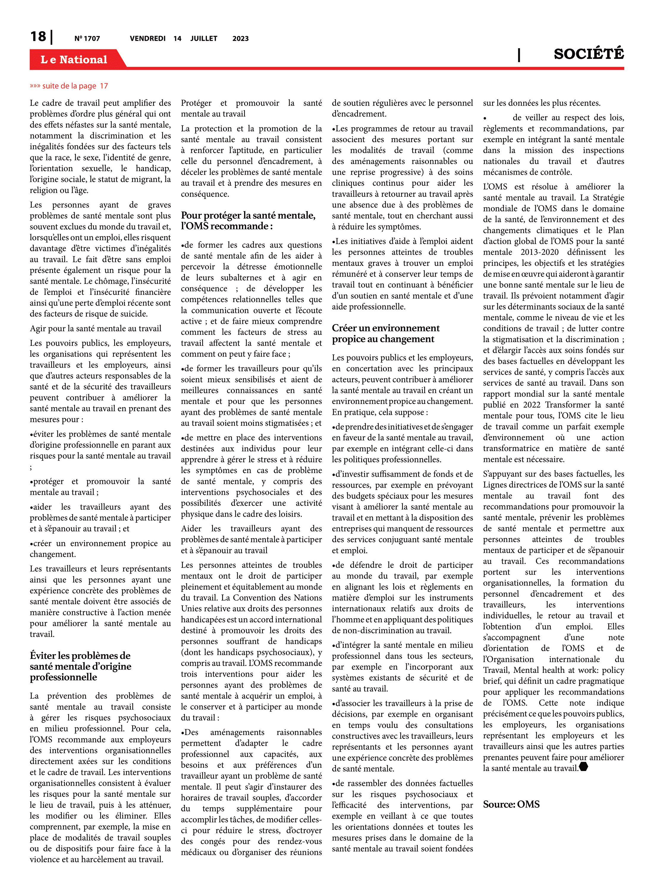 Page 18 de l'édition 1707