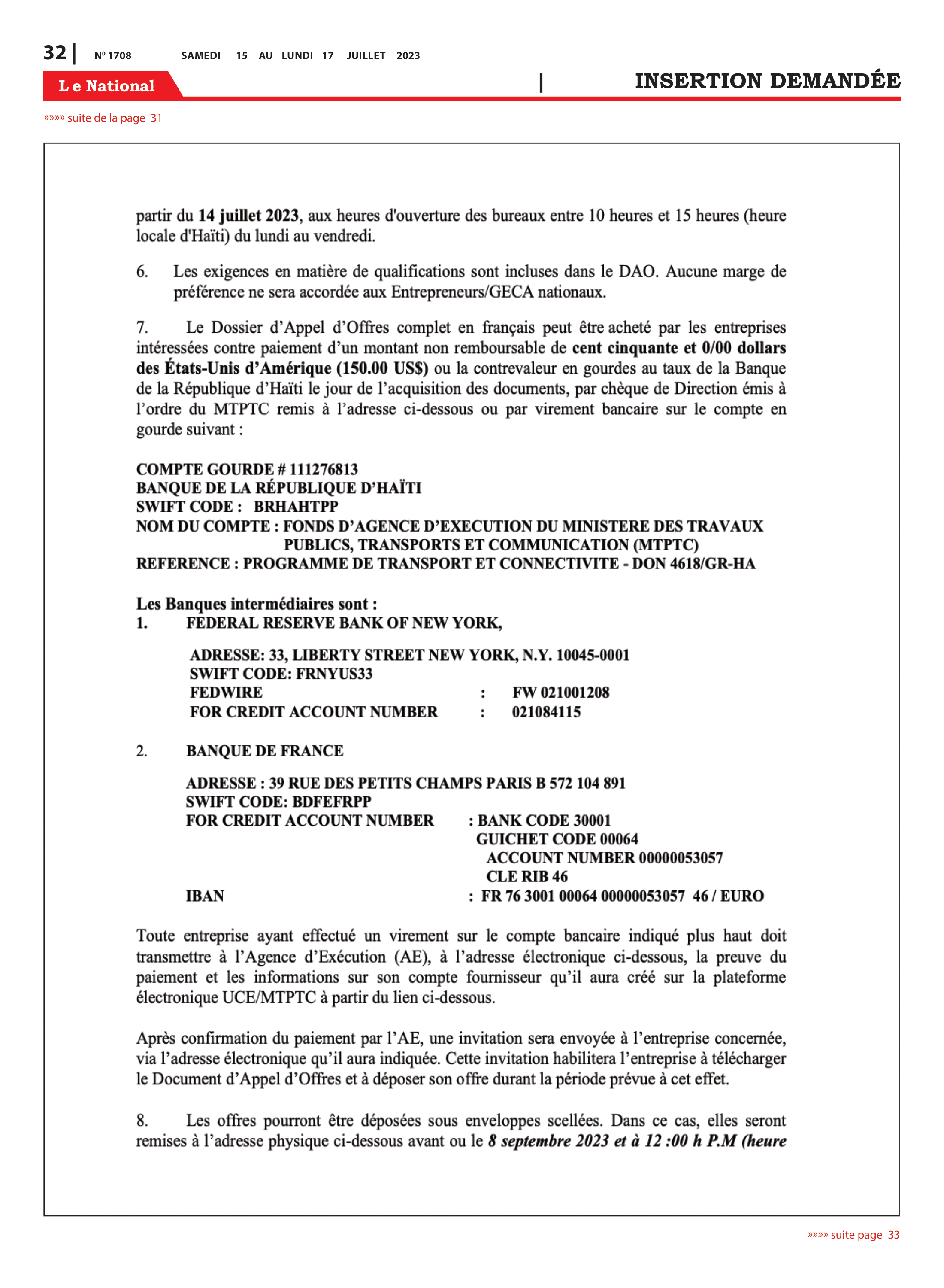 Page 32 de l'édition 1708
