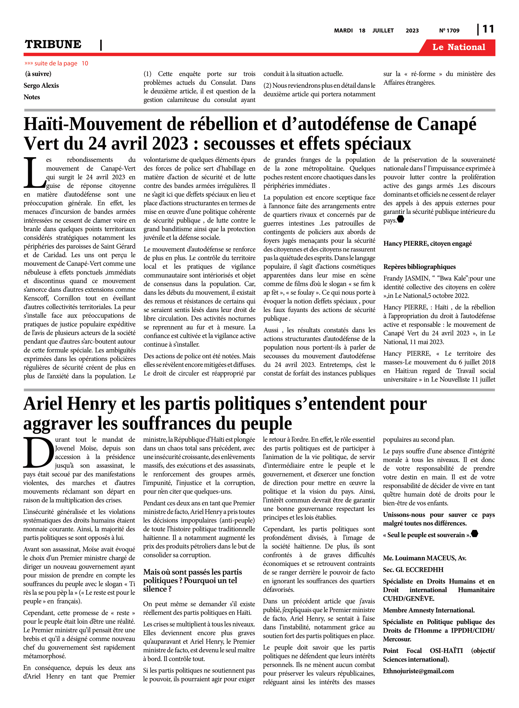 Page 11 de l'édition 1709