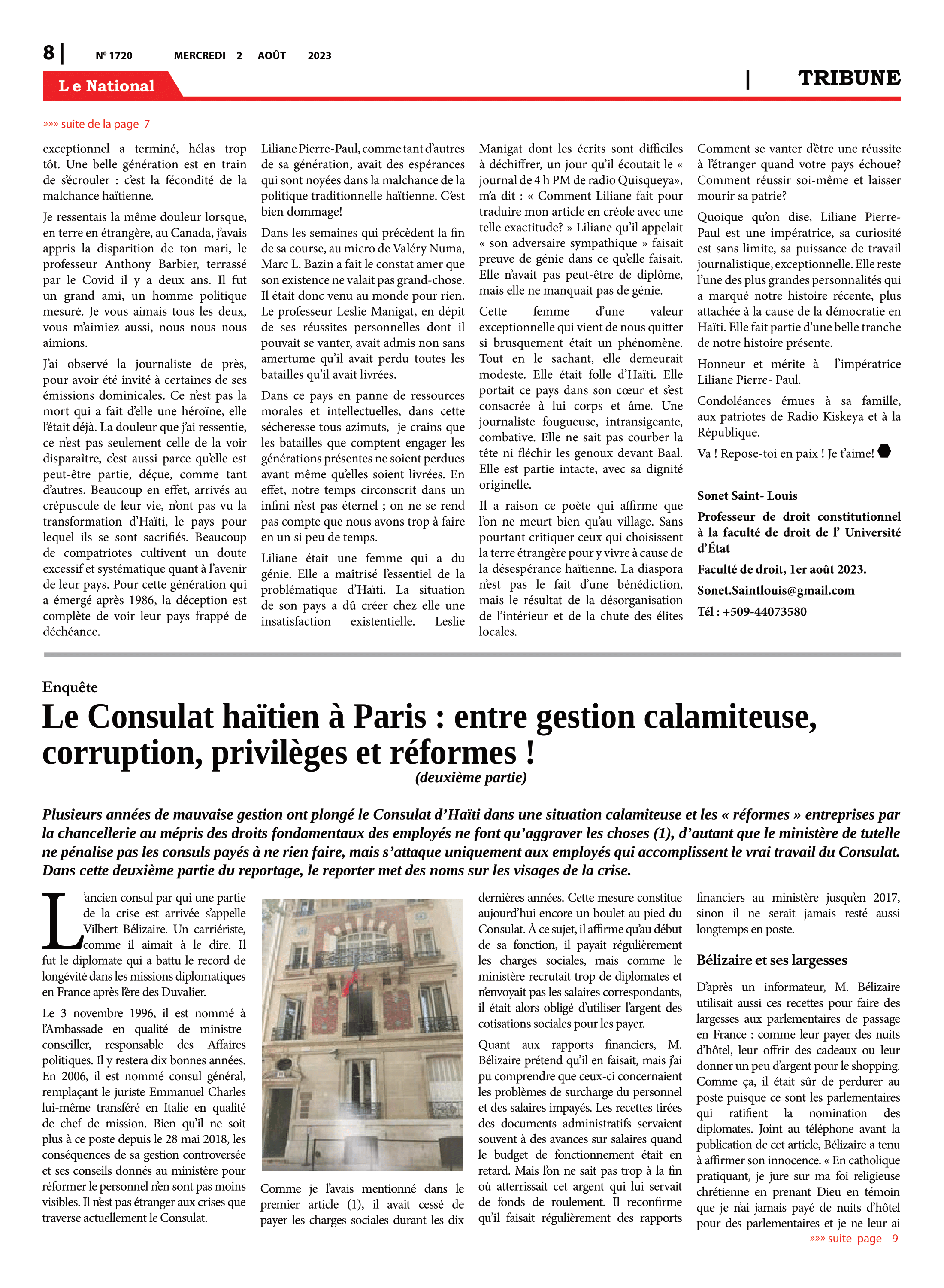 Page 8 de l'édition 1720