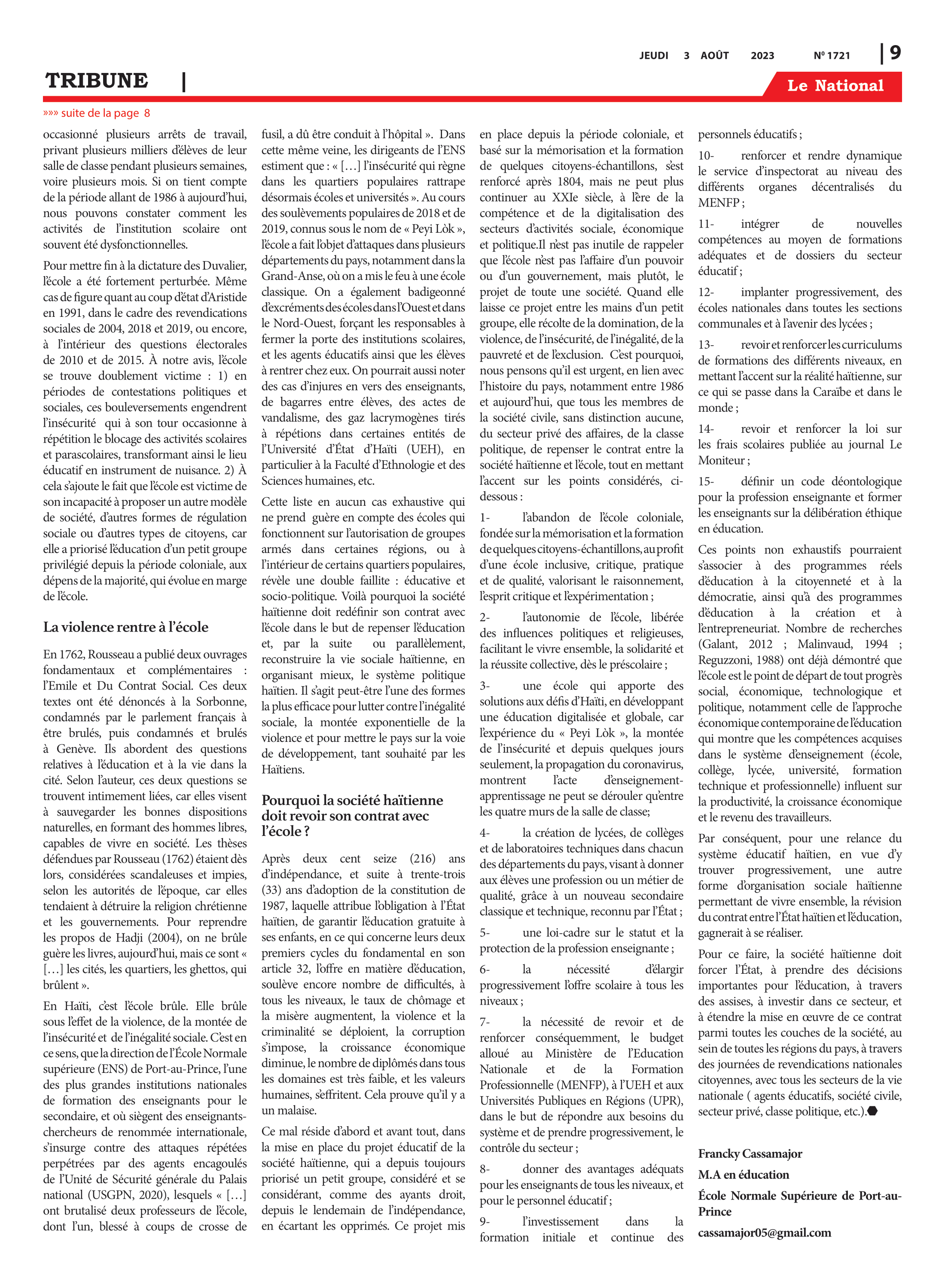 Page 9 de l'édition 1721