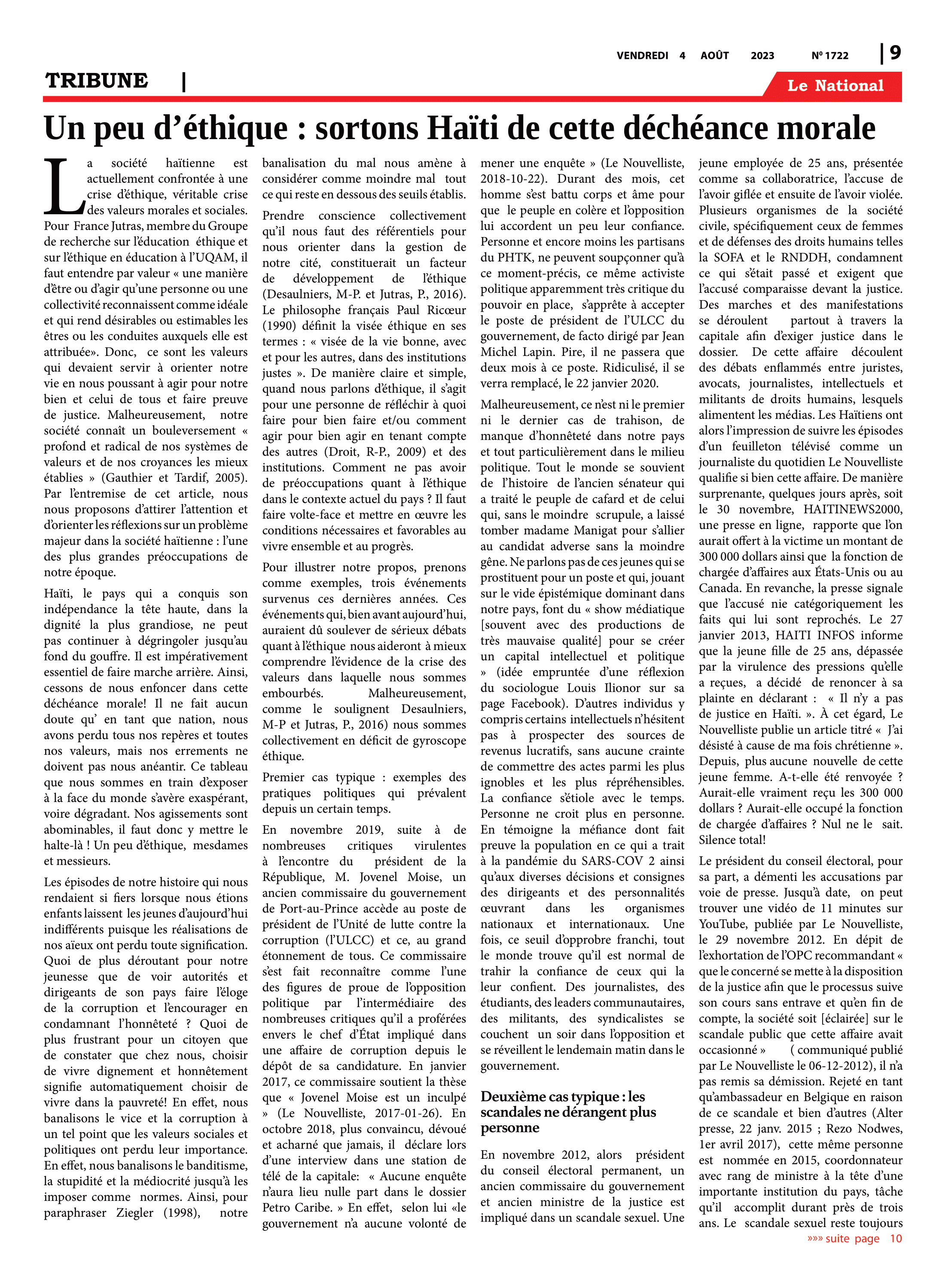 Page 9 de l'édition 1722