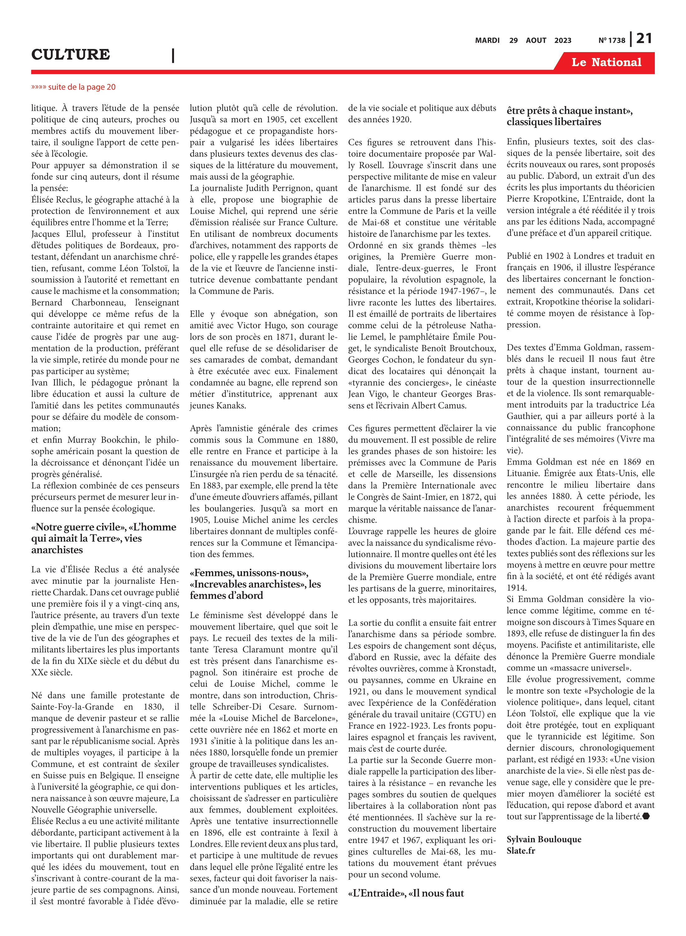 Page 21 de l'édition 1738