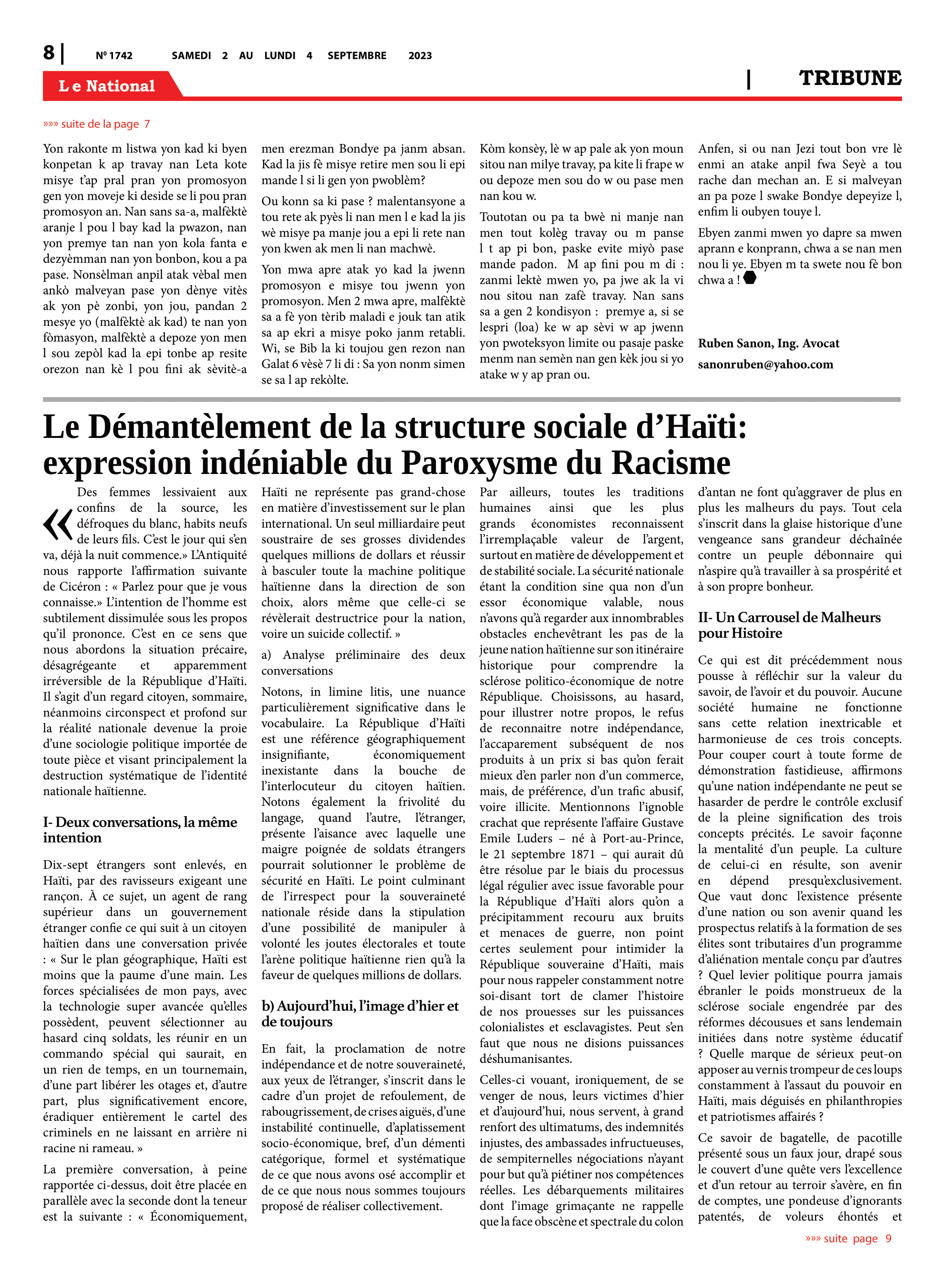 Page 8 de l'édition 1742