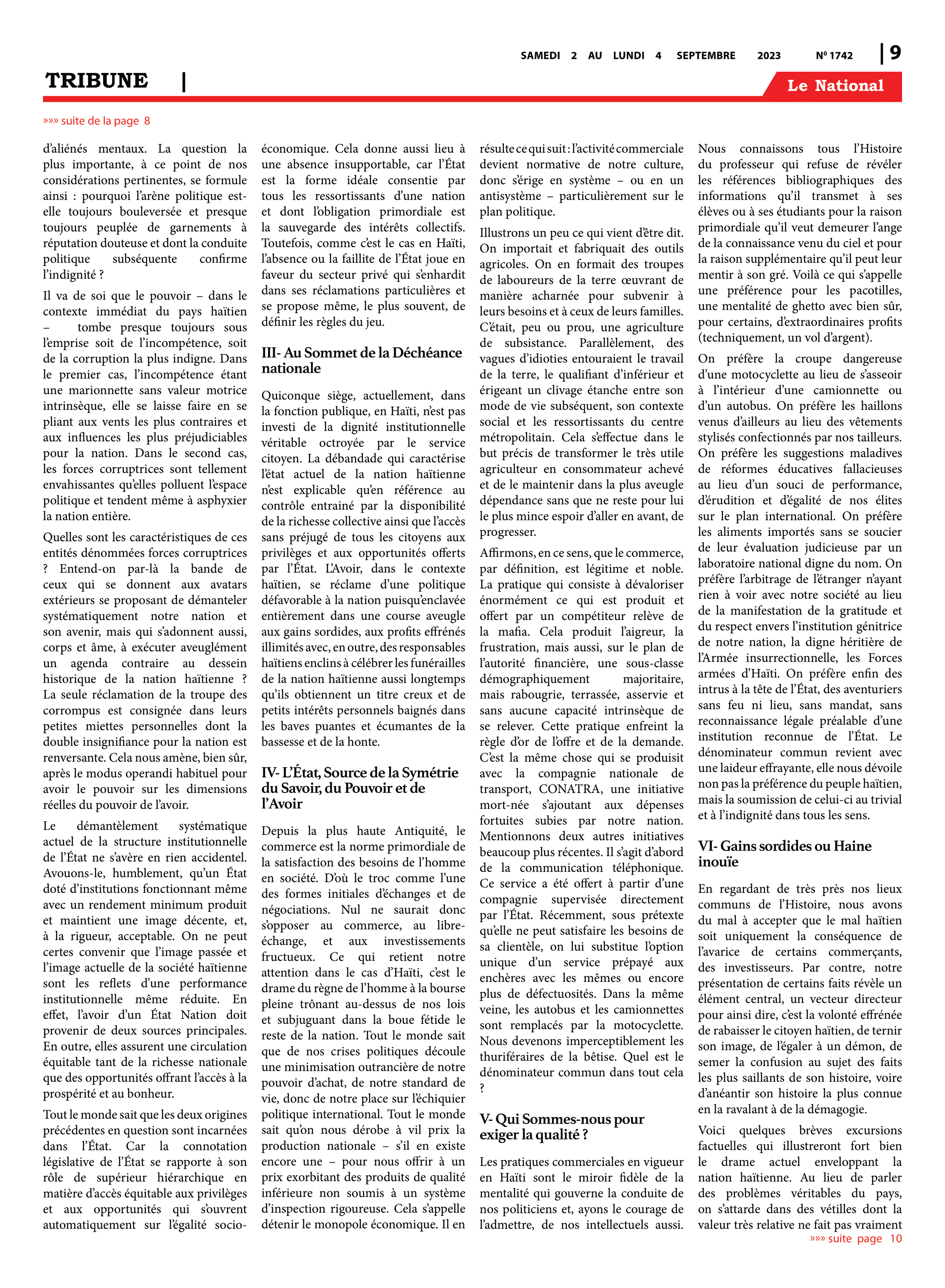 Page 9 de l'édition 1742