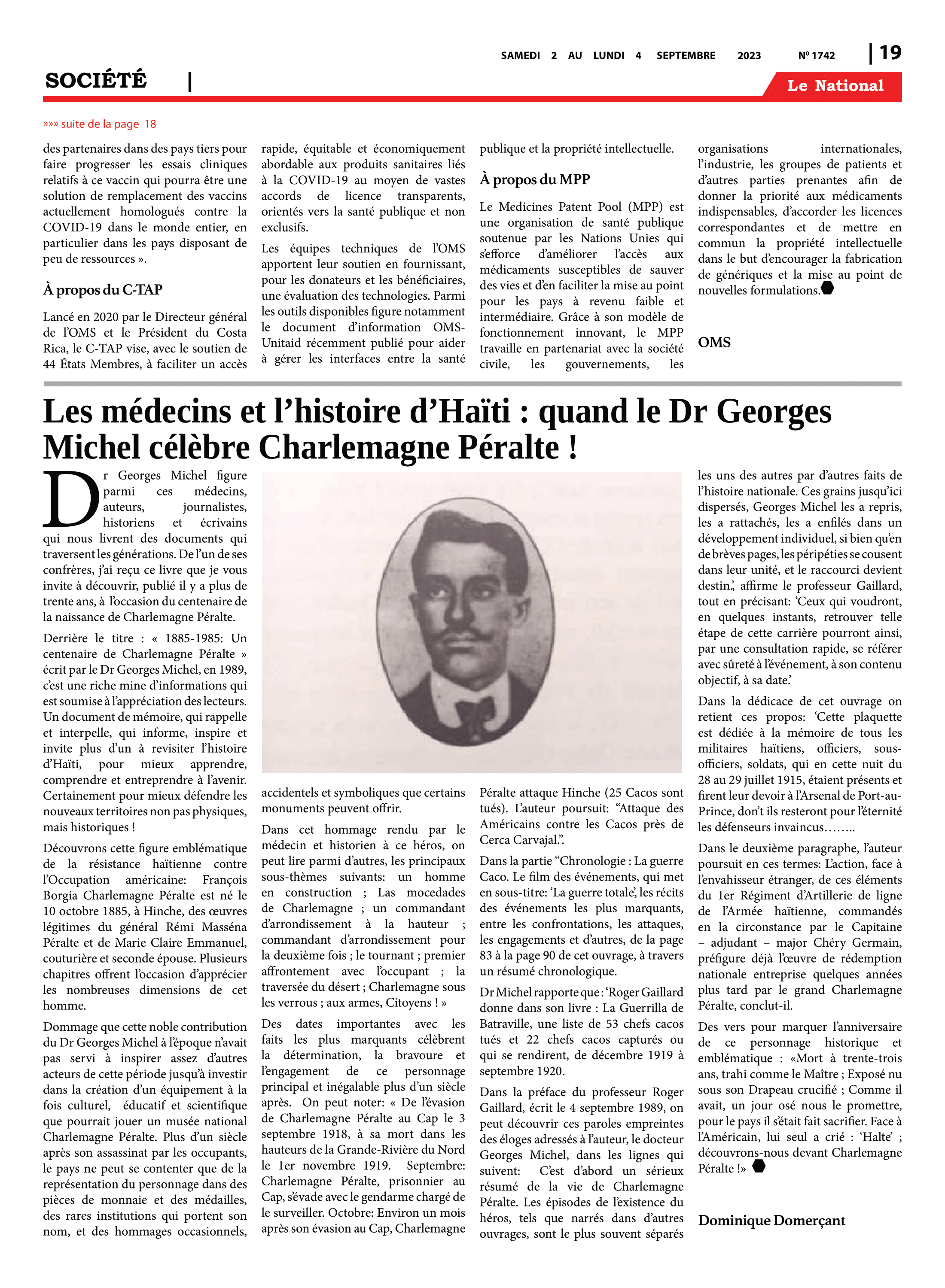 Page 19 de l'édition 1742