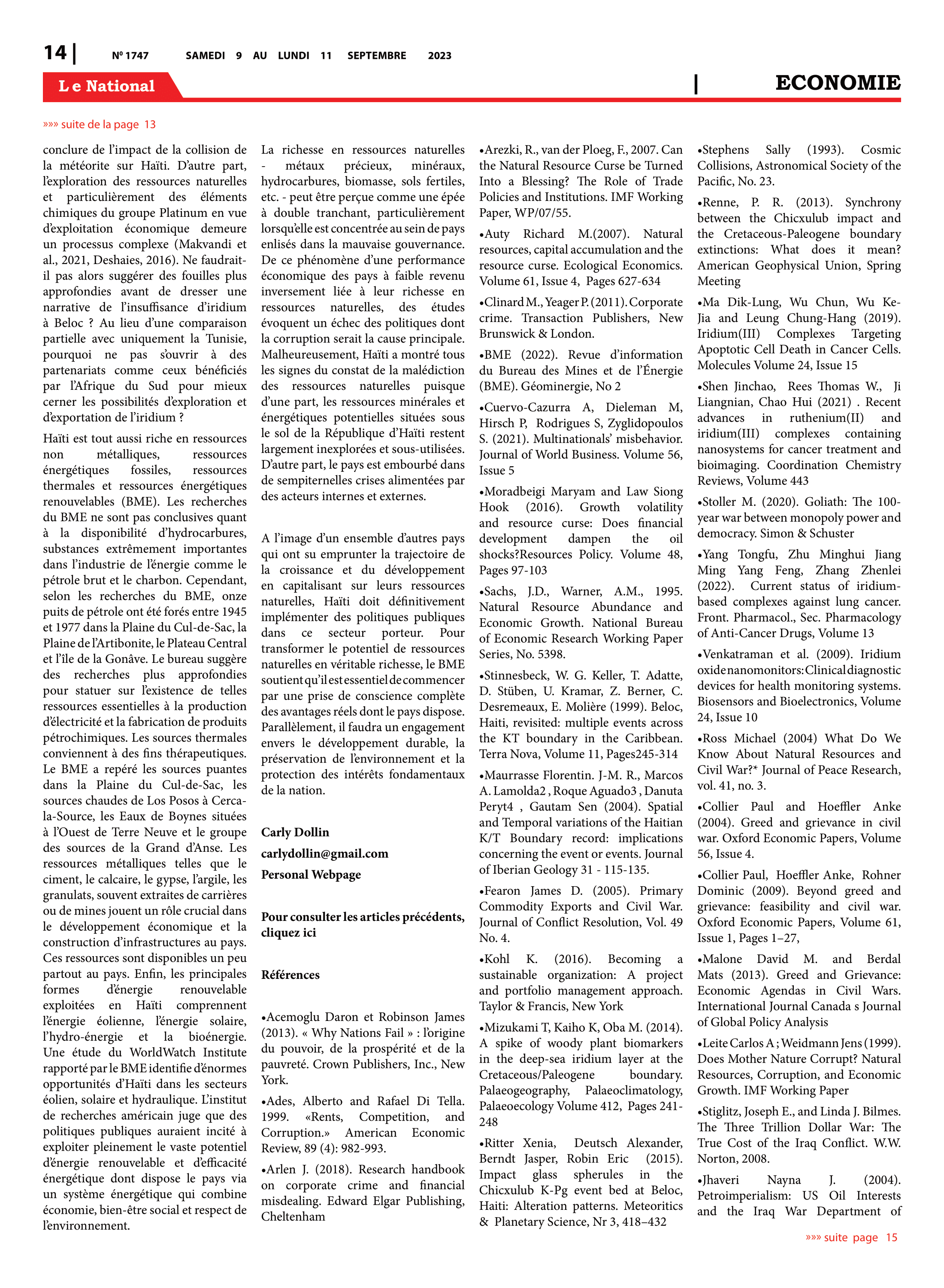 Page 14 de l'édition 1747