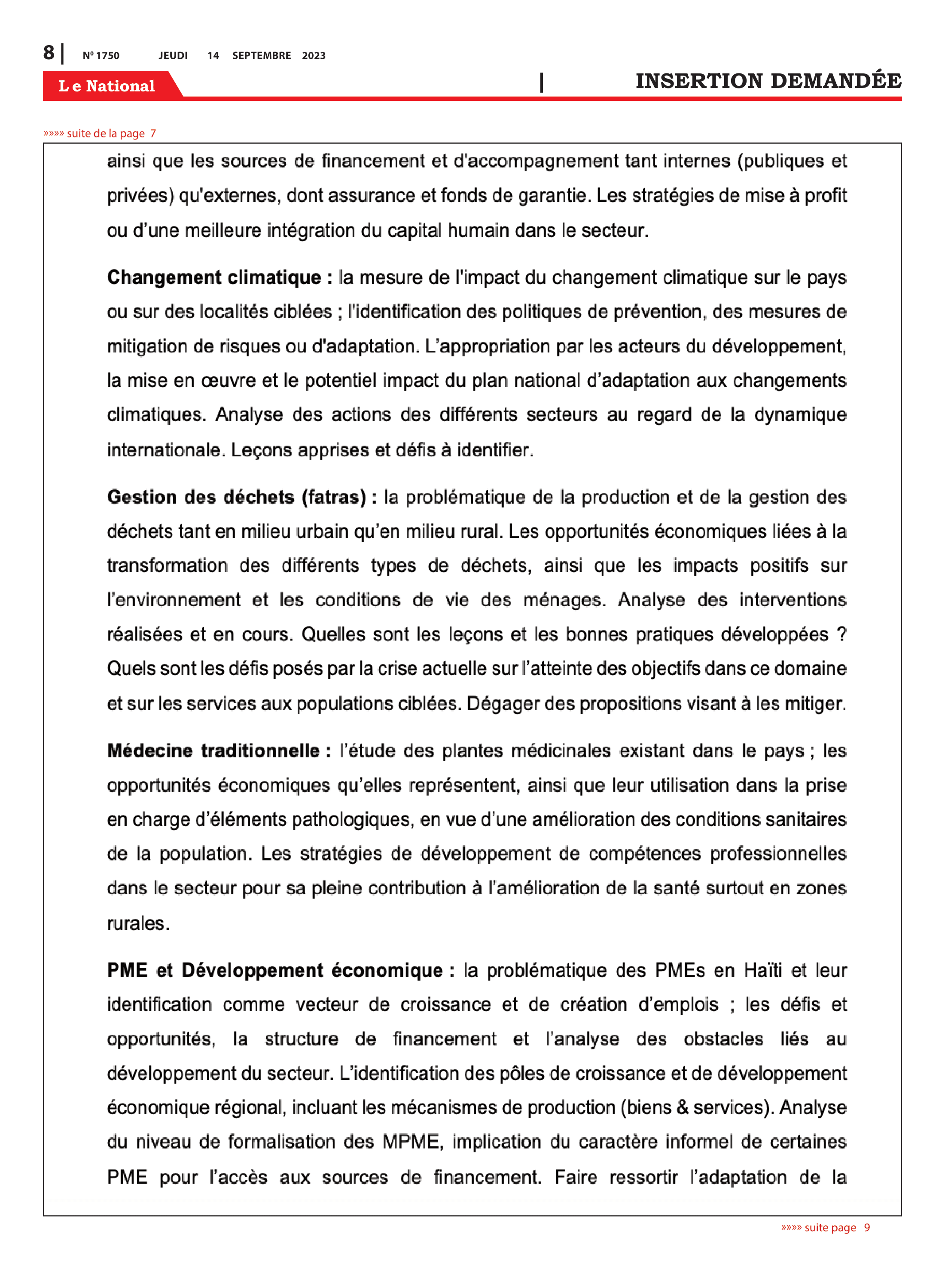 Page 8 de l'édition 1750
