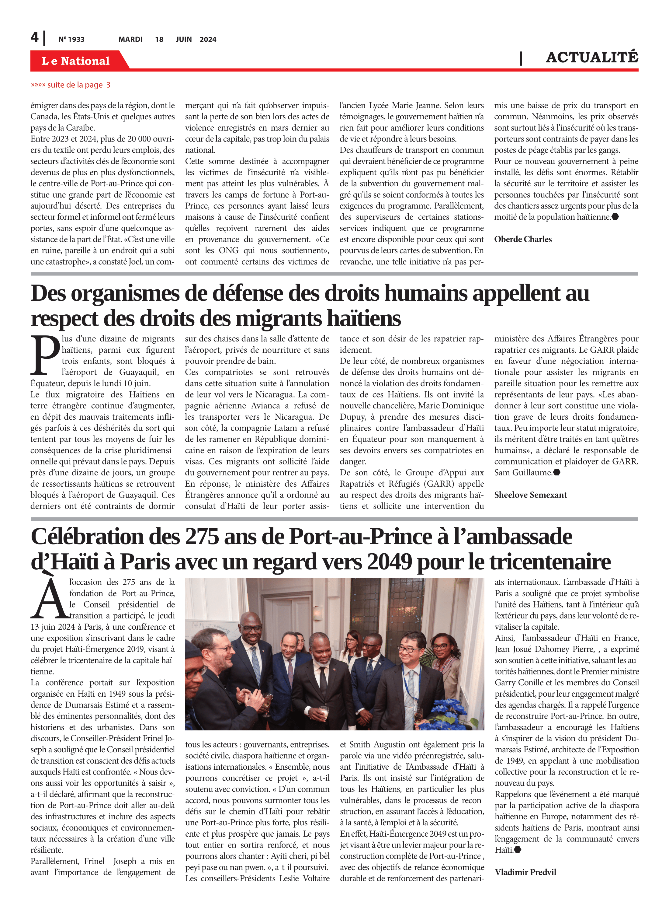 Page 4 de l'édition 1933