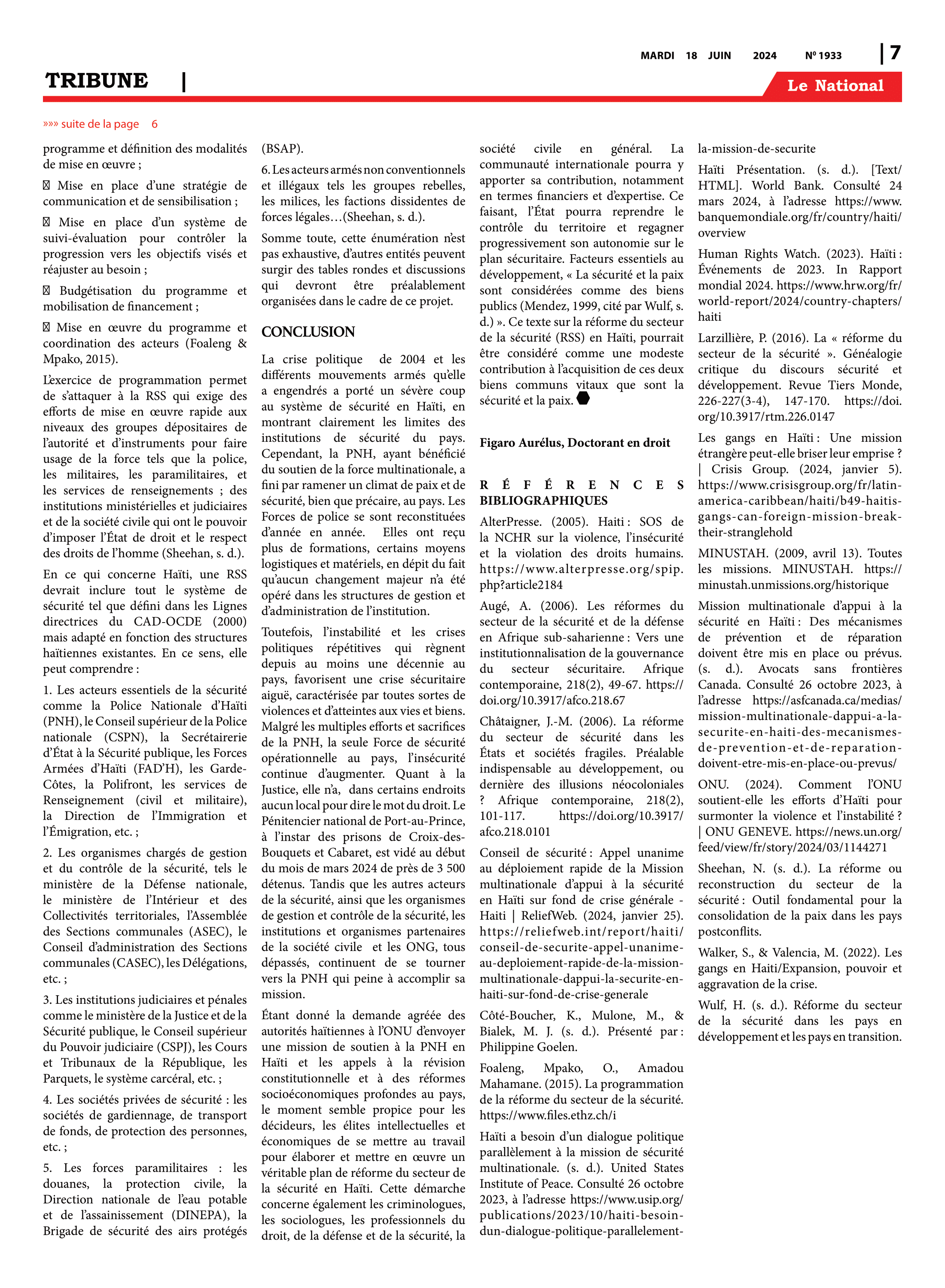 Page 7 de l'édition 1933