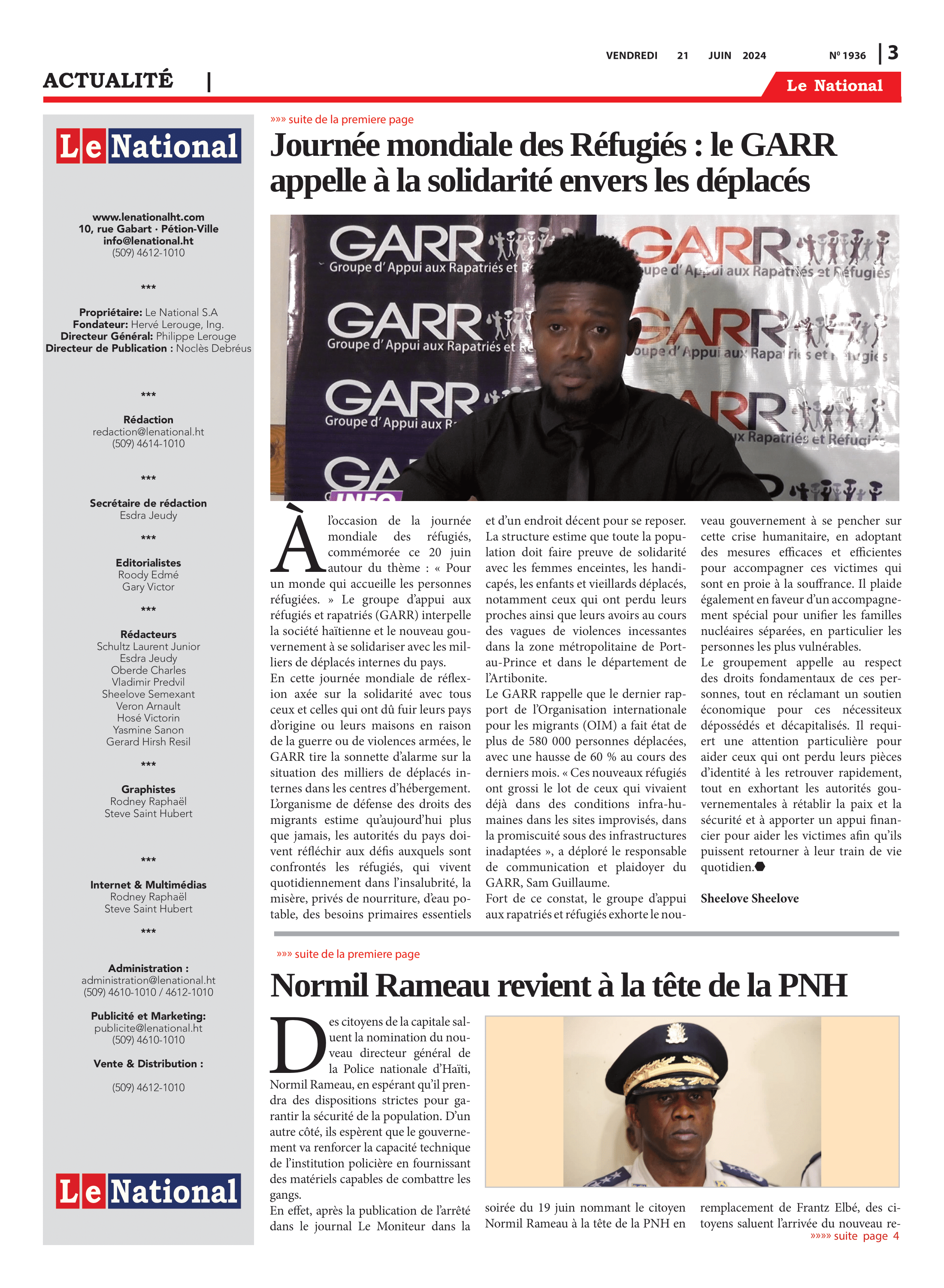 Page 3 de l'édition 1936