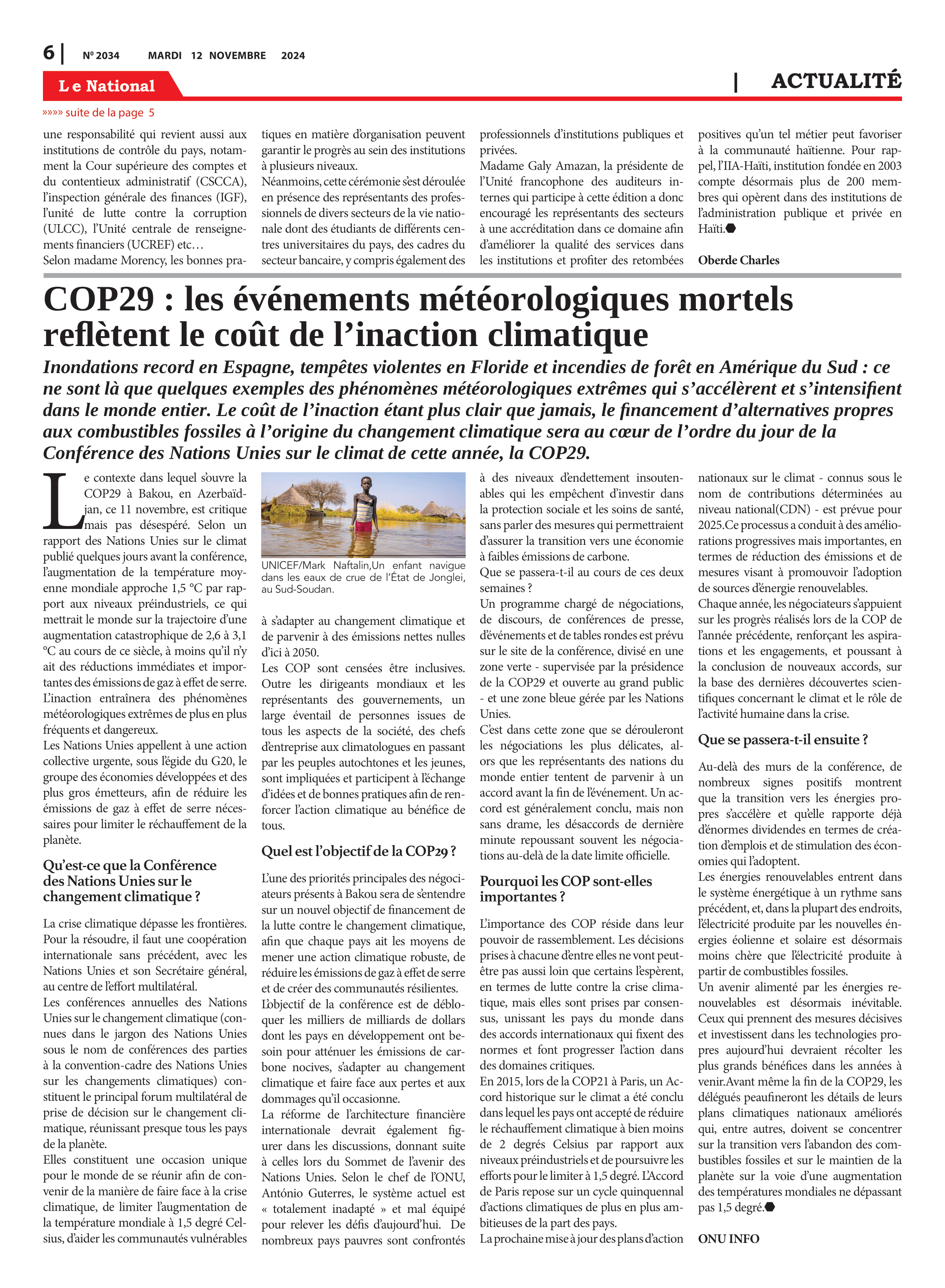 Page 6 de l'édition 2034