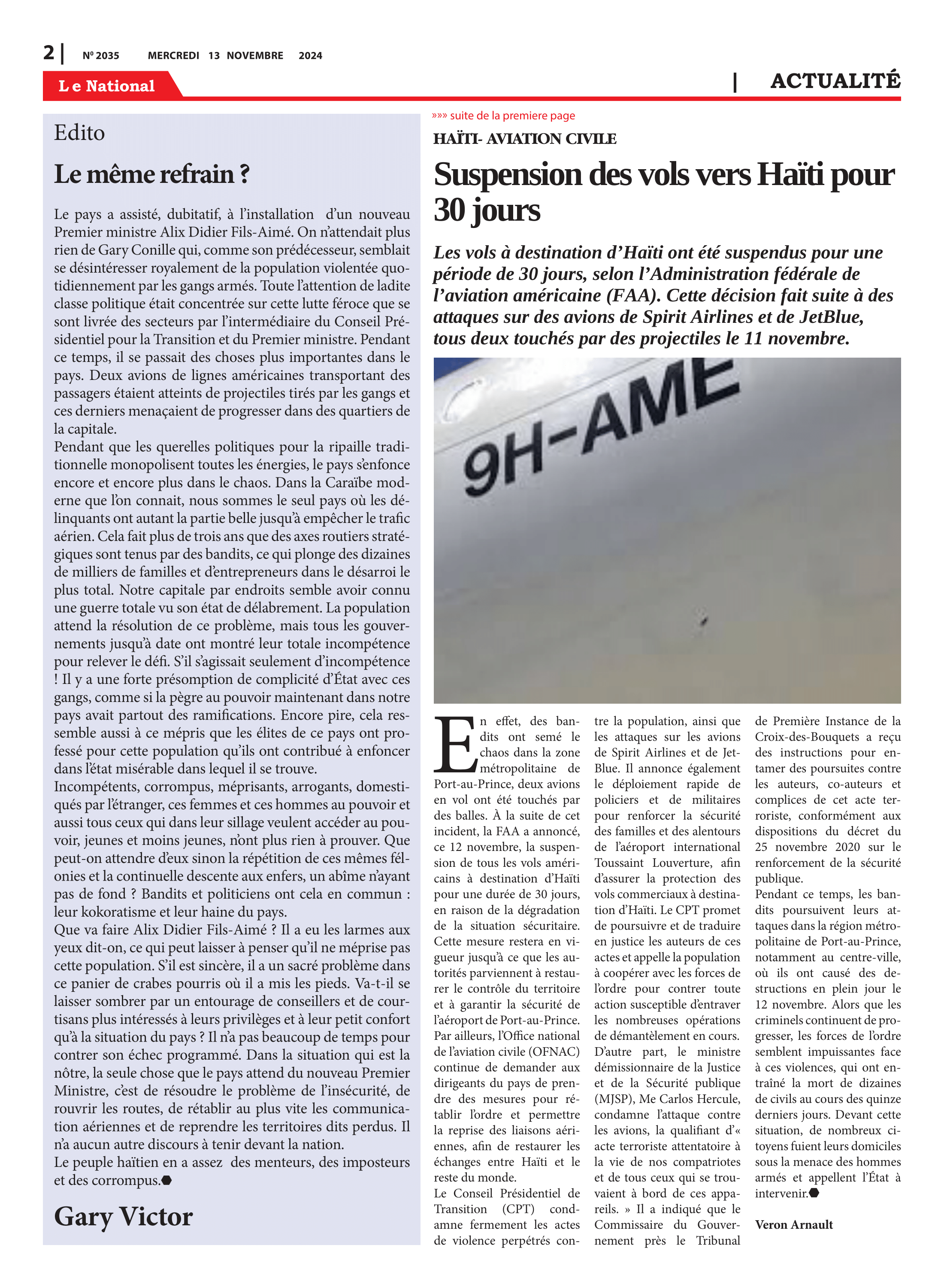 Page 2 de l'édition 2035