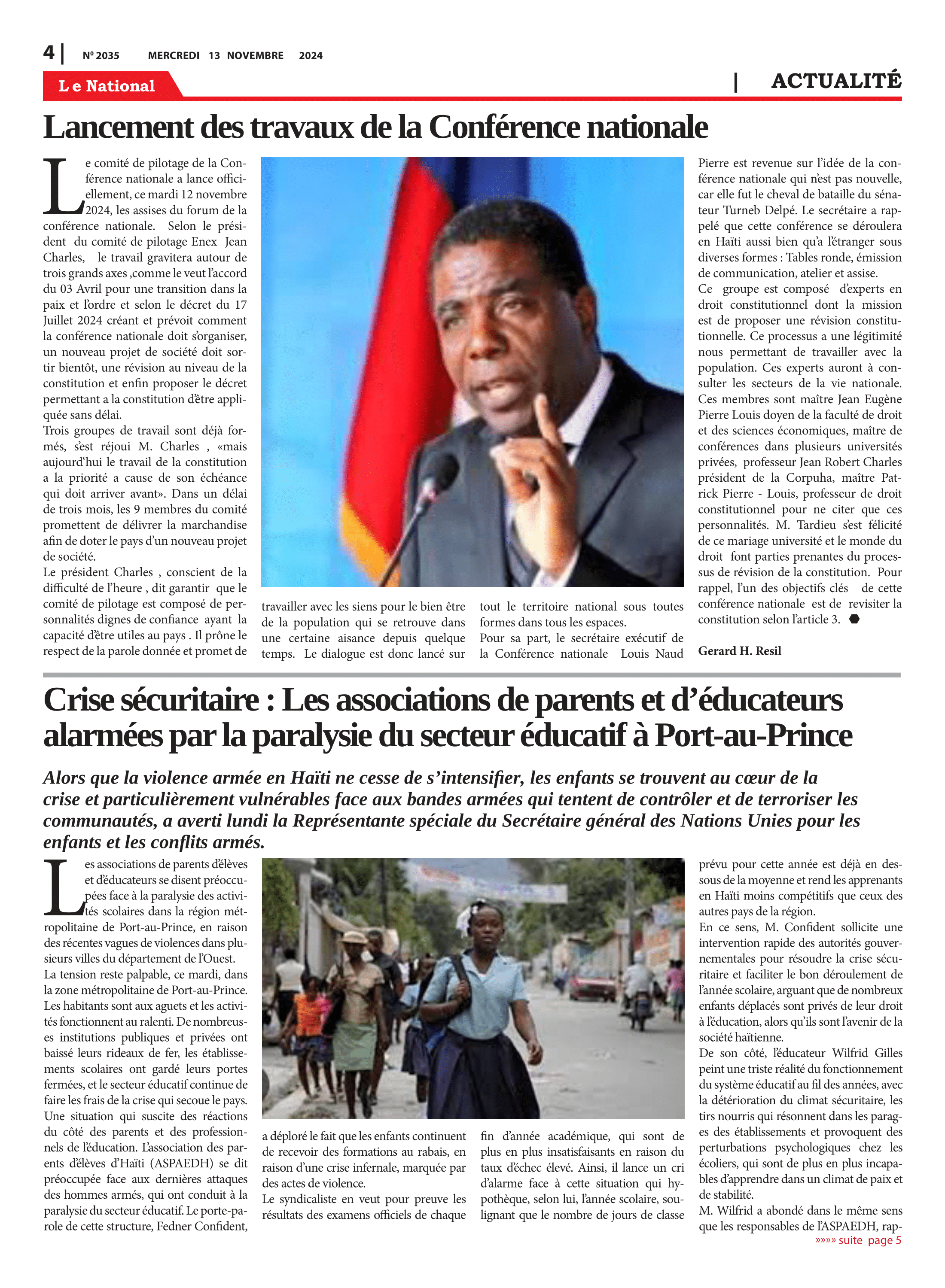 Page 4 de l'édition 2035