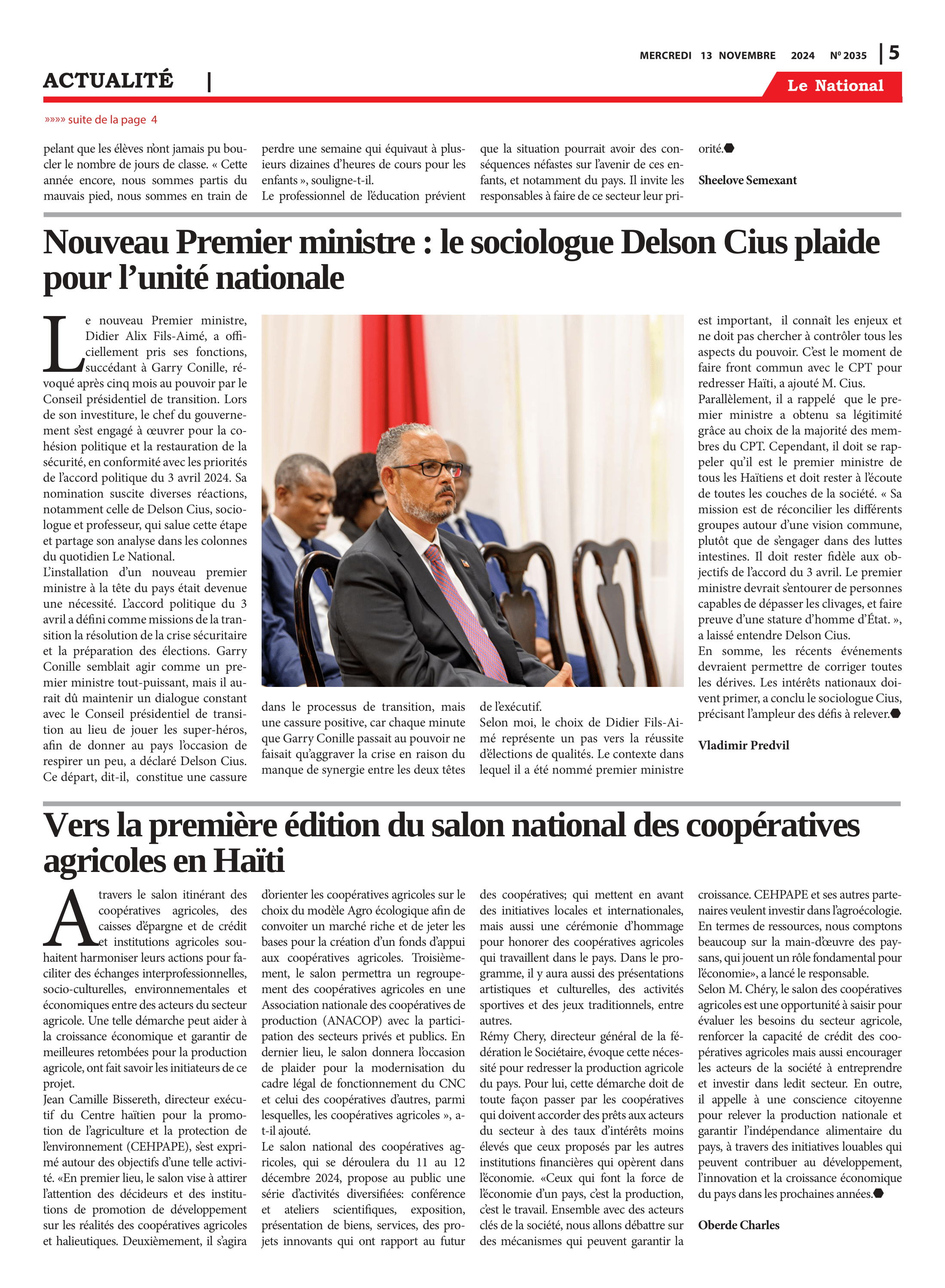Page 5 de l'édition 2035