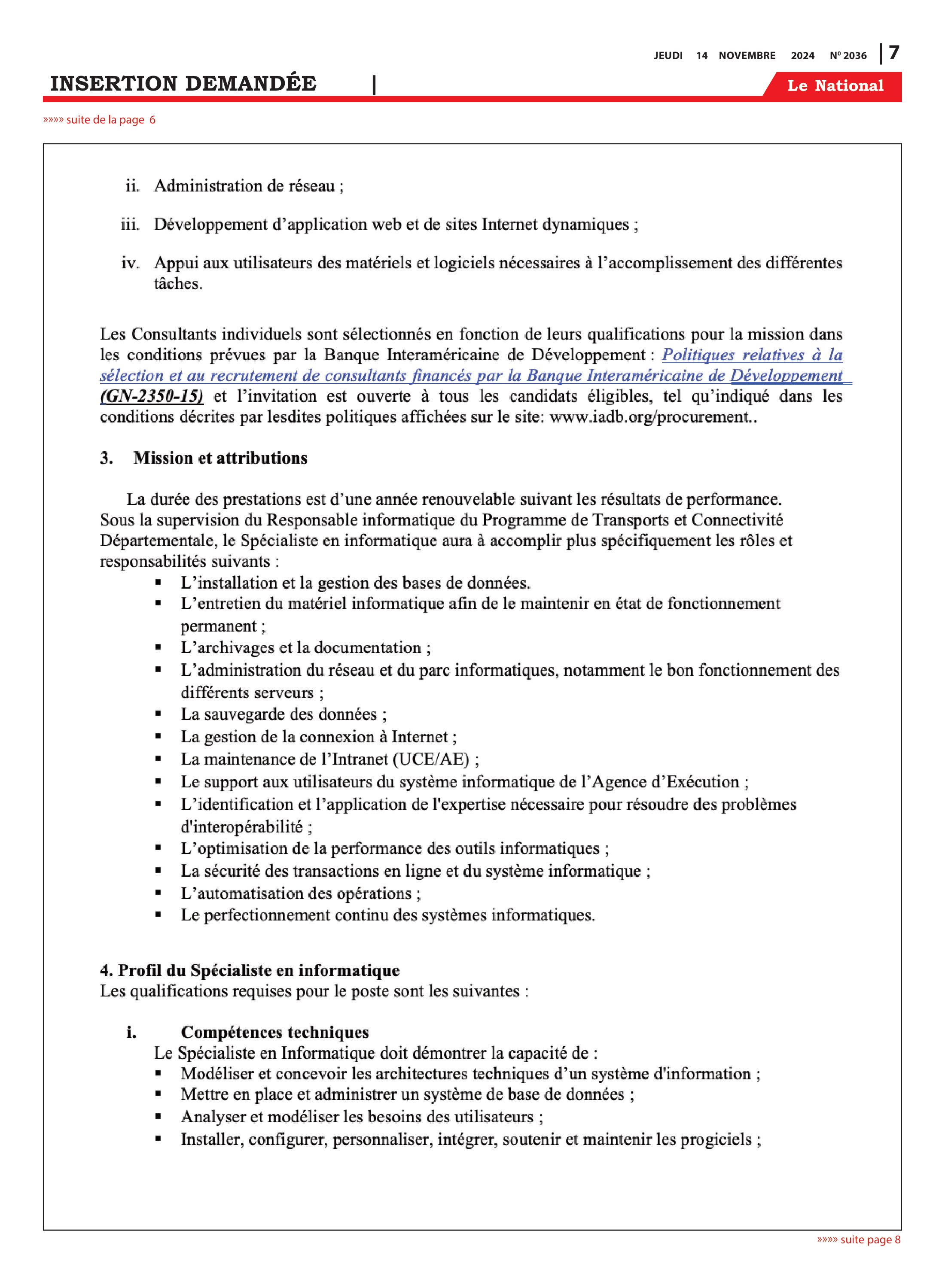 Page 7 de l'édition 2036
