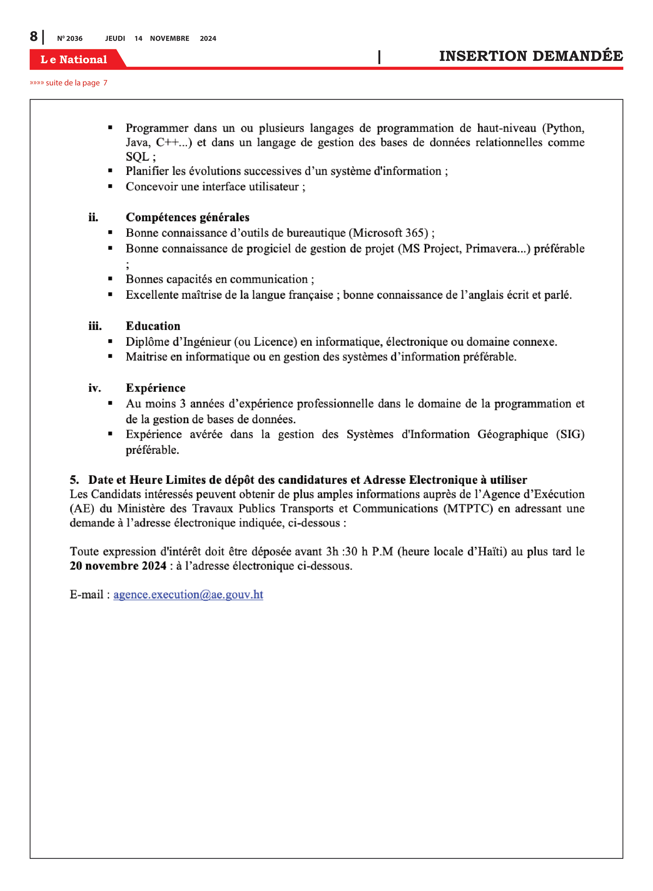 Page 8 de l'édition 2036