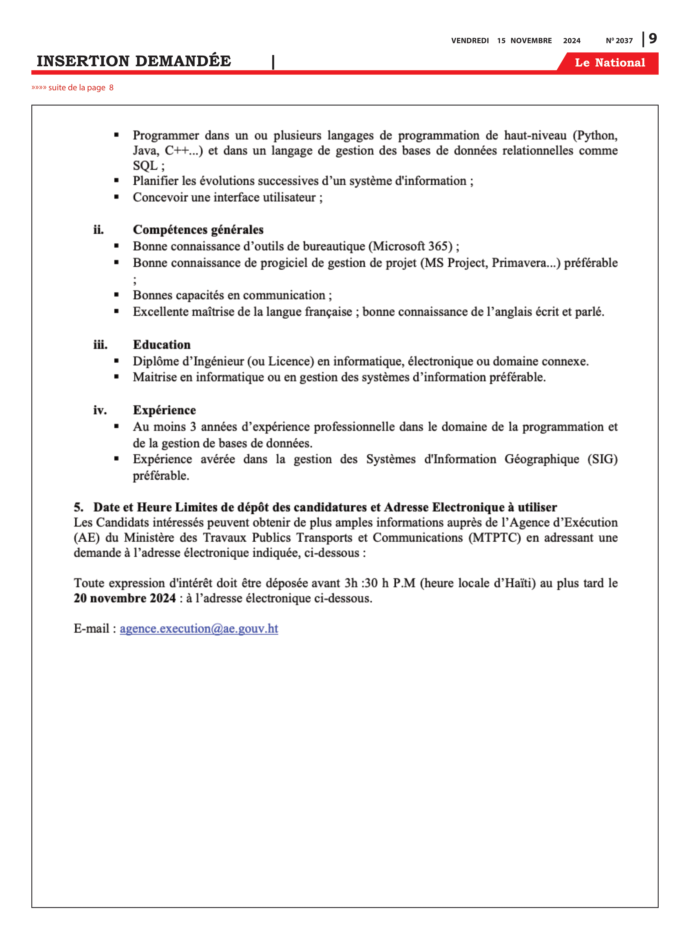 Page 9 de l'édition 2037