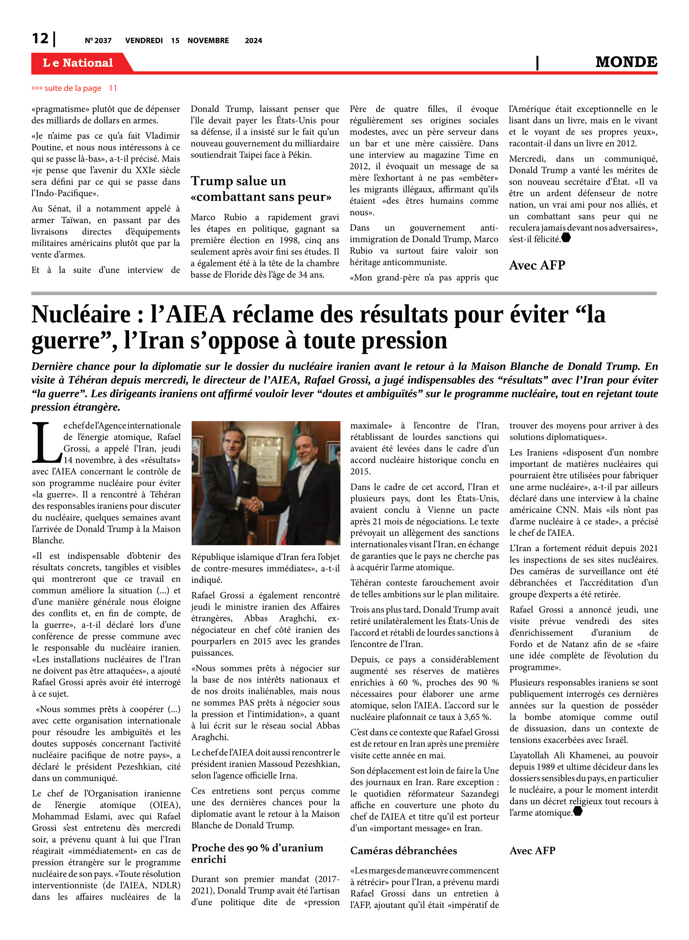 Page 12 de l'édition 2037