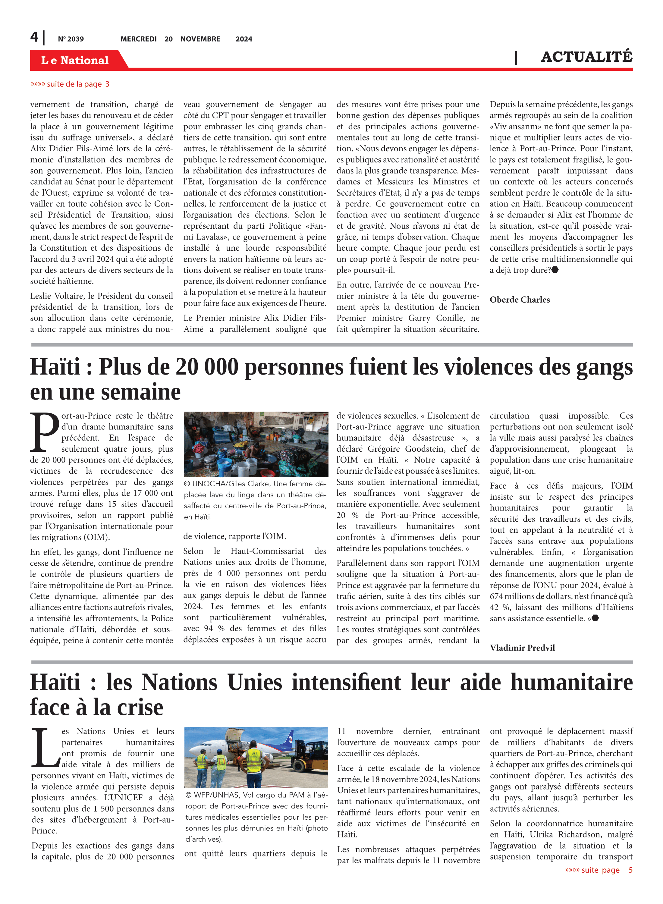 Page 4 de l'édition 2039