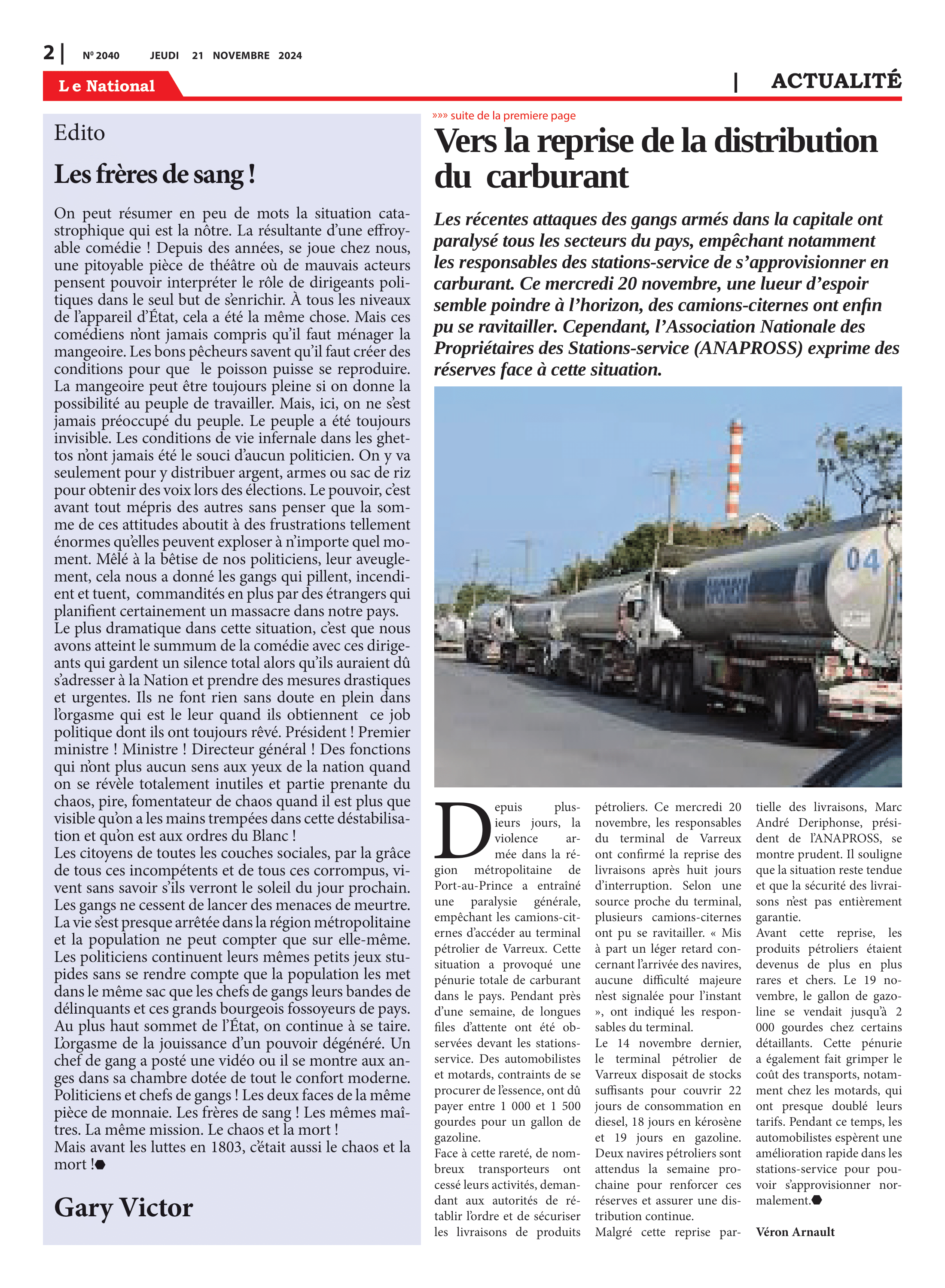Page 2 de l'édition 2040