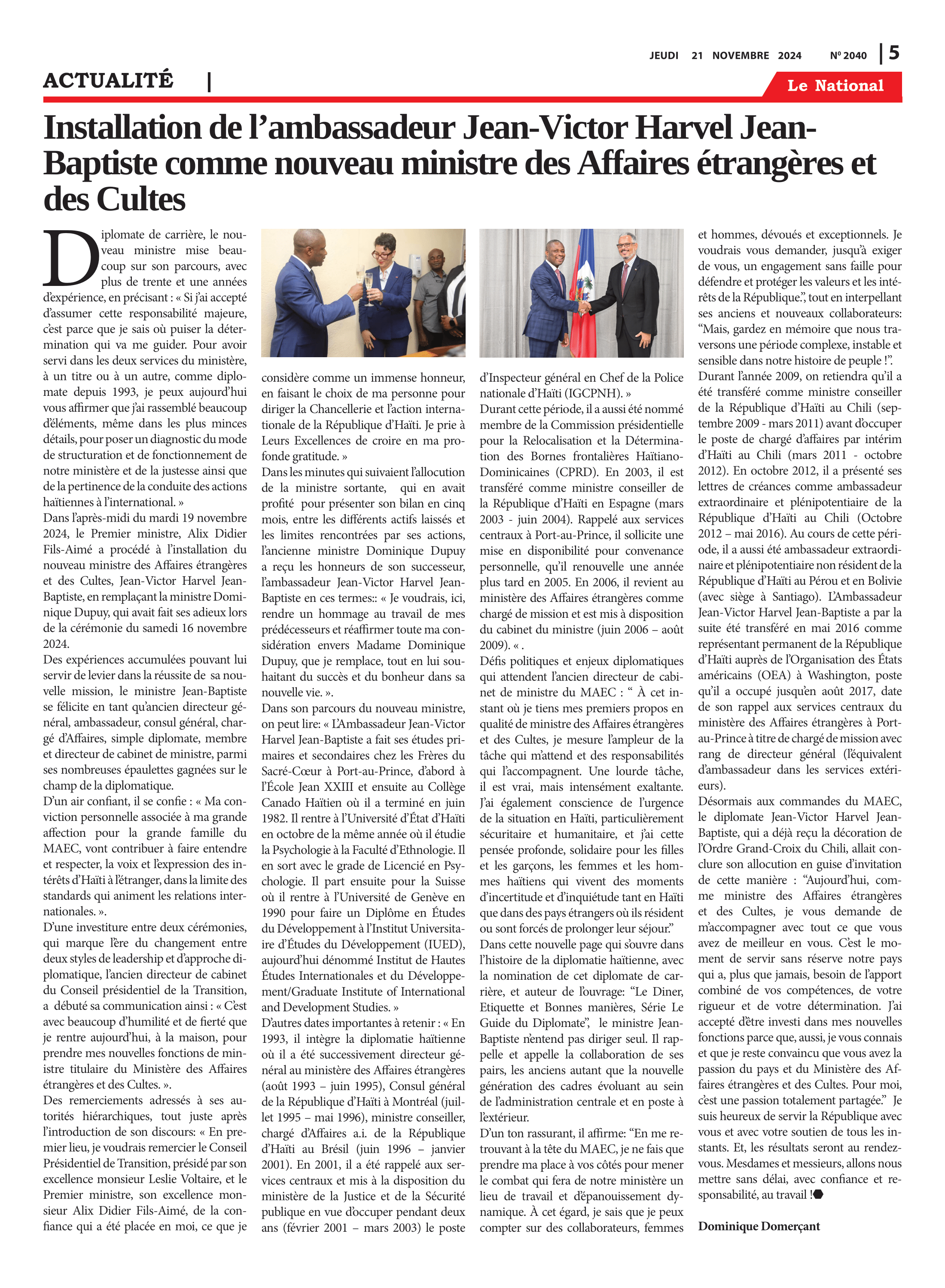 Page 5 de l'édition 2040