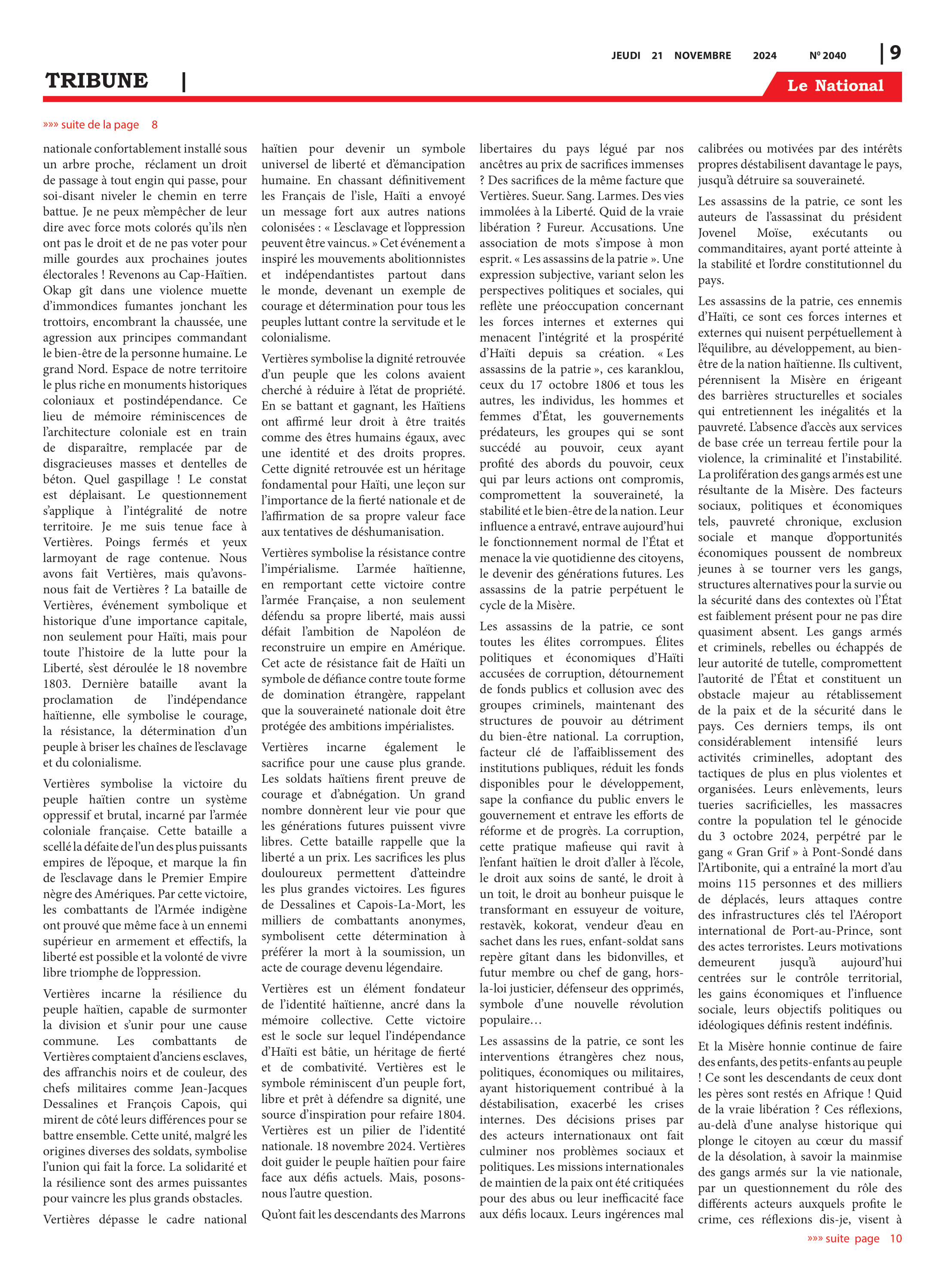 Page 9 de l'édition 2040