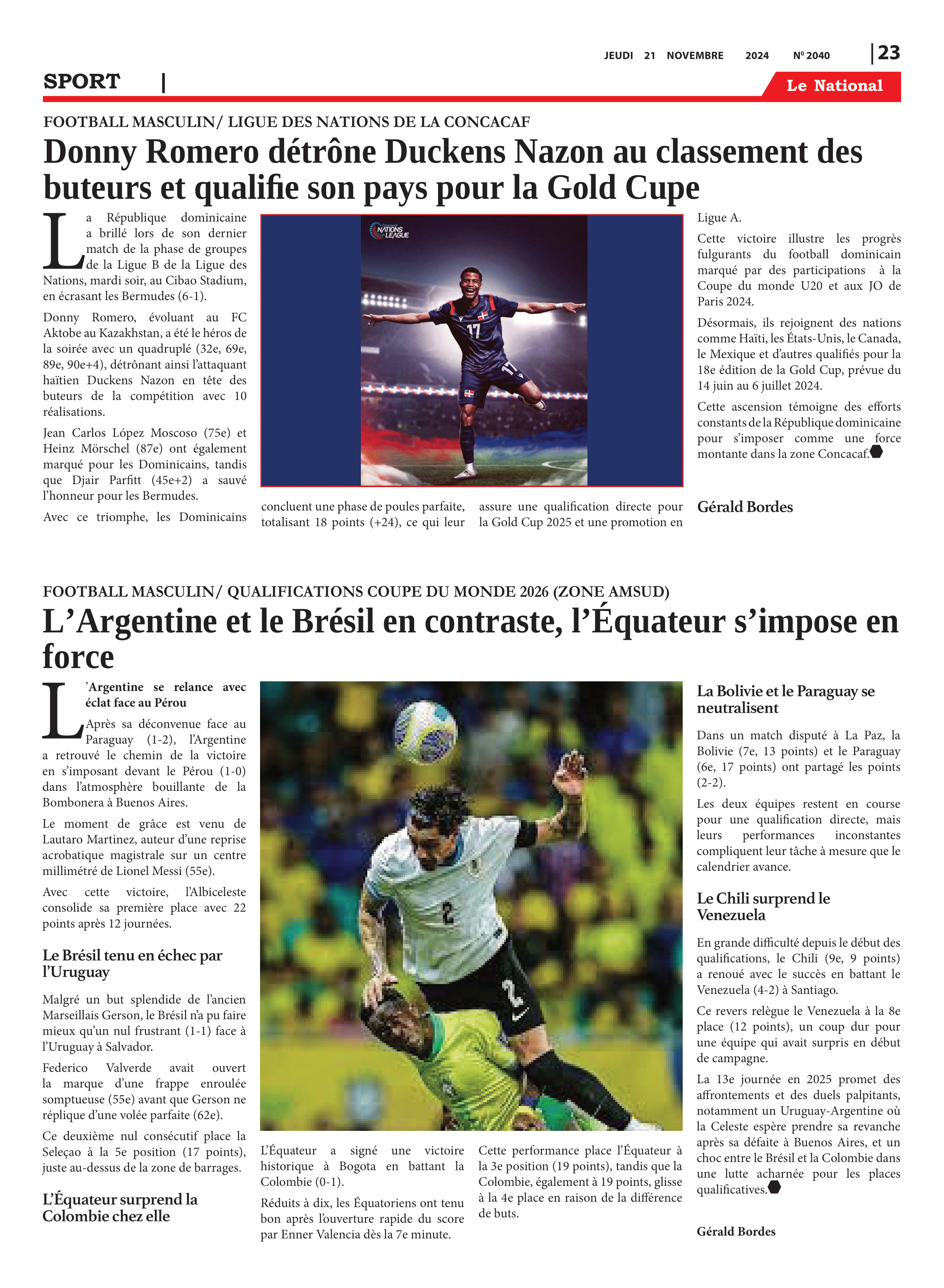 Page 23 de l'édition 2040