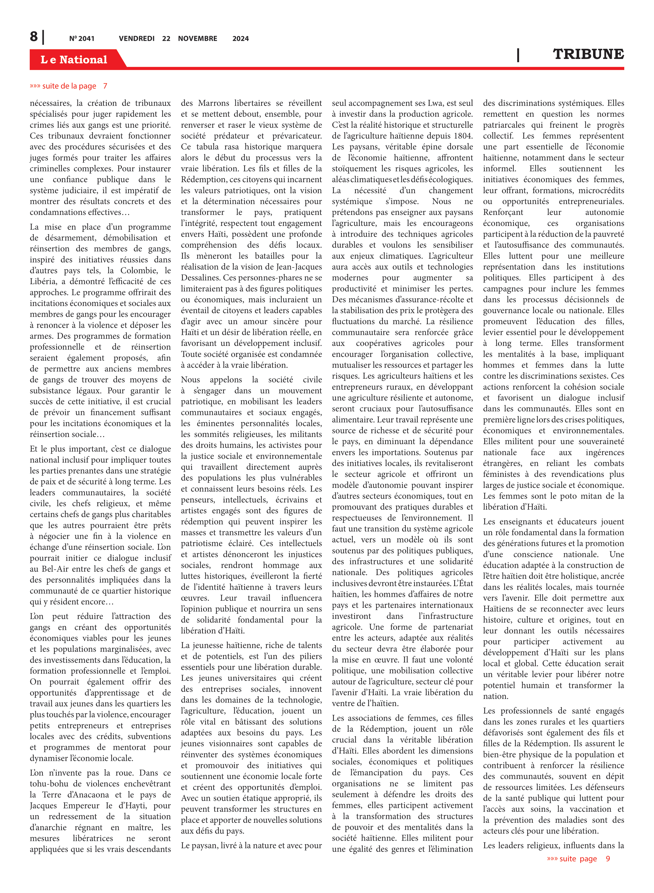 Page 8 de l'édition 2041