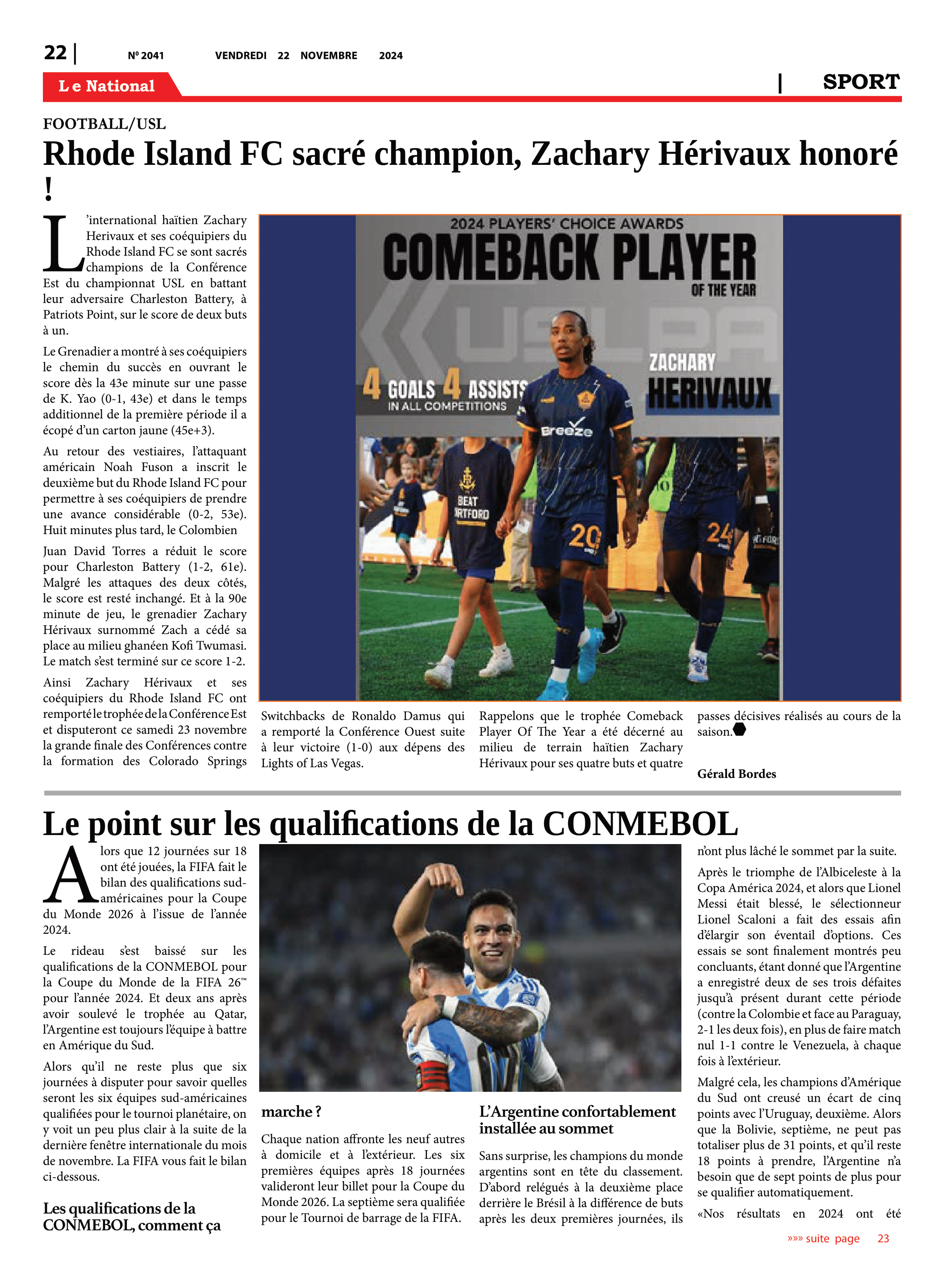 Page 22 de l'édition 2041