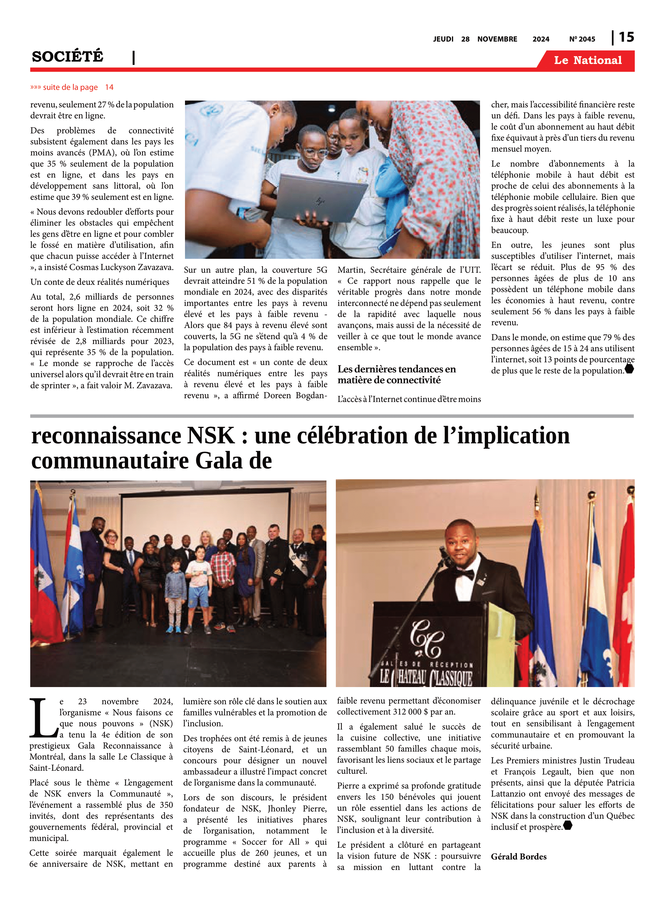 Page 15 de l'édition 2045