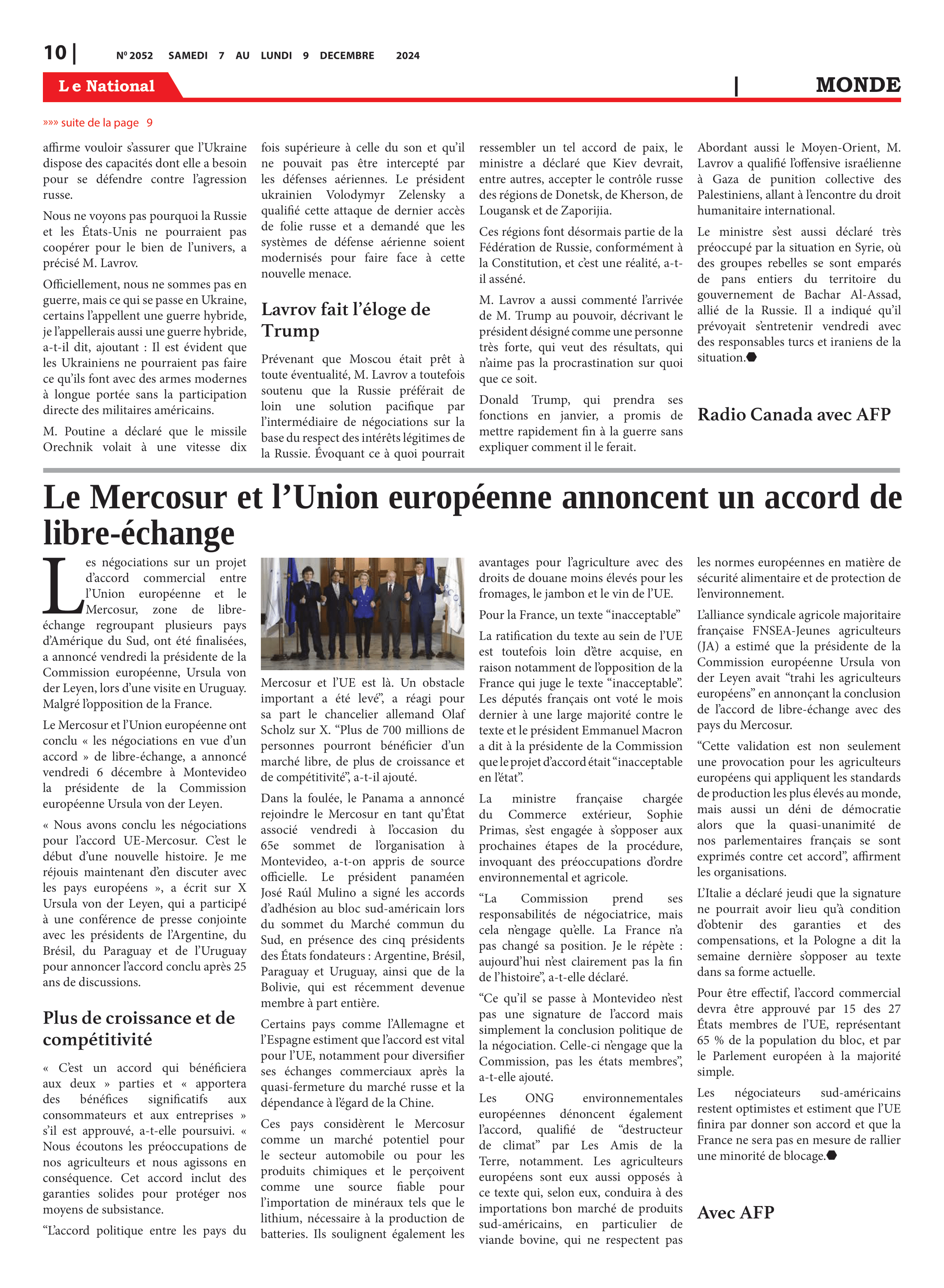 Page 10 de l'édition 2052