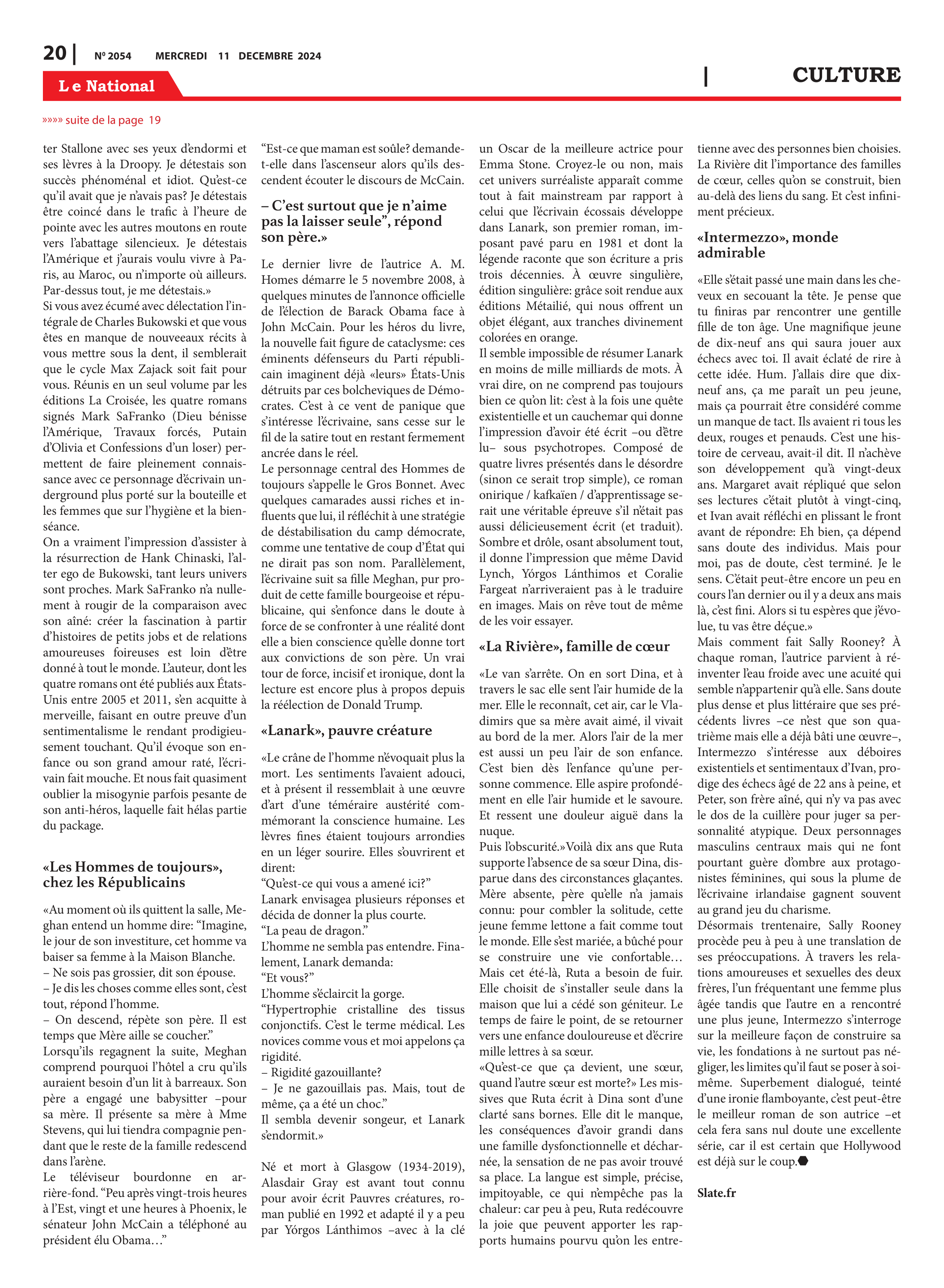 Page 20 de l'édition 2054