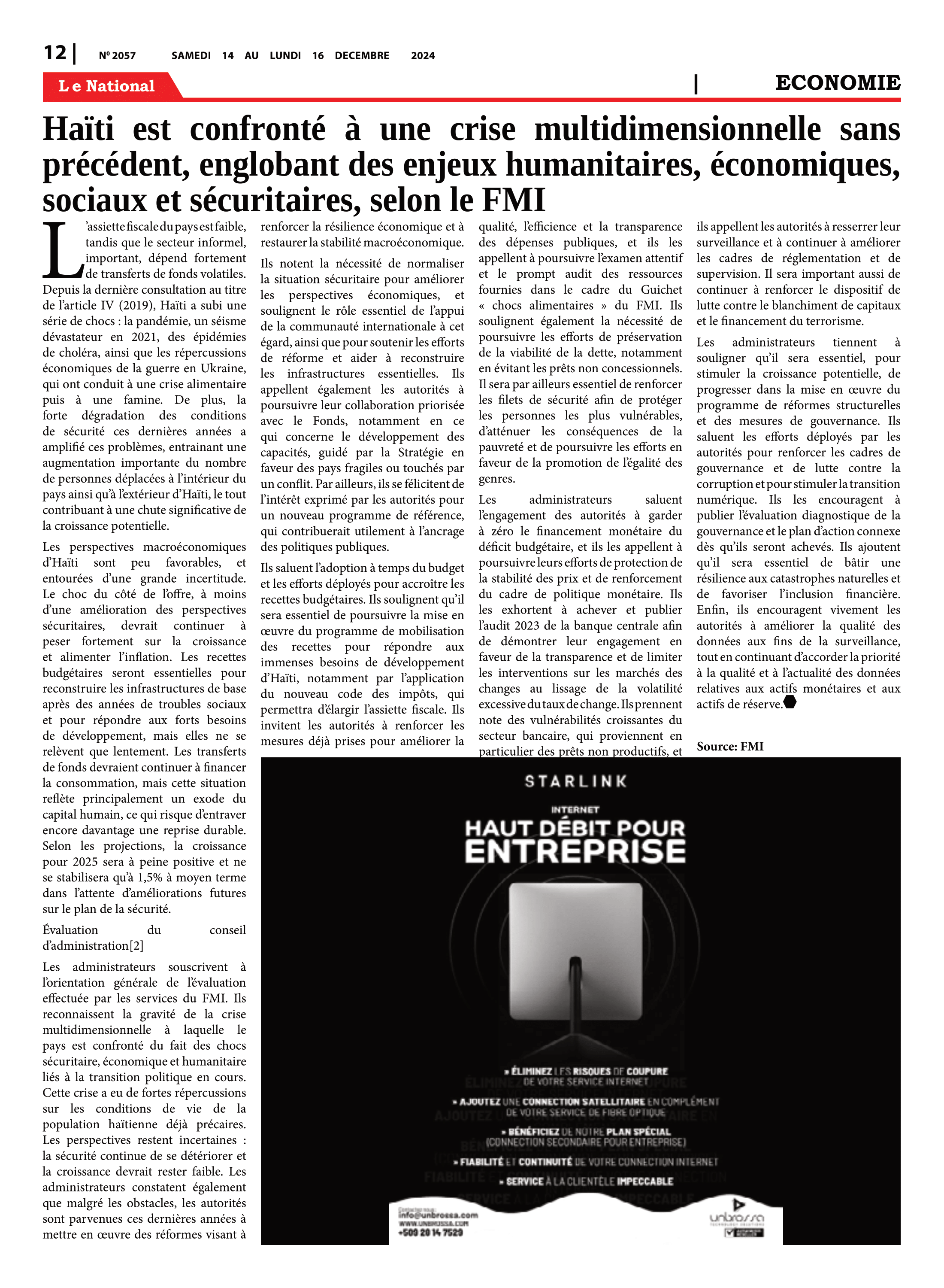 Page 12 de l'édition 2057