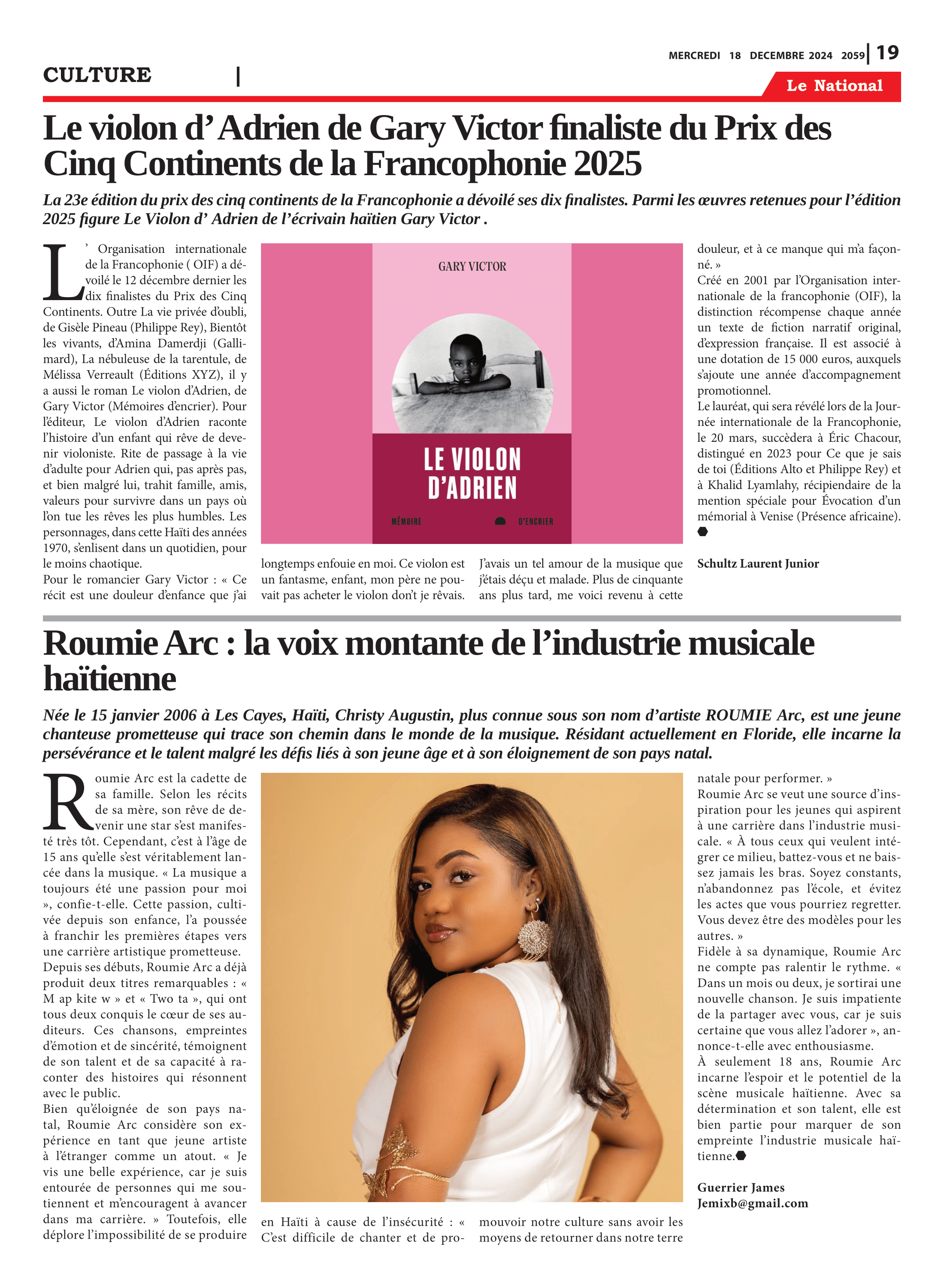 Page 19 de l'édition 2059