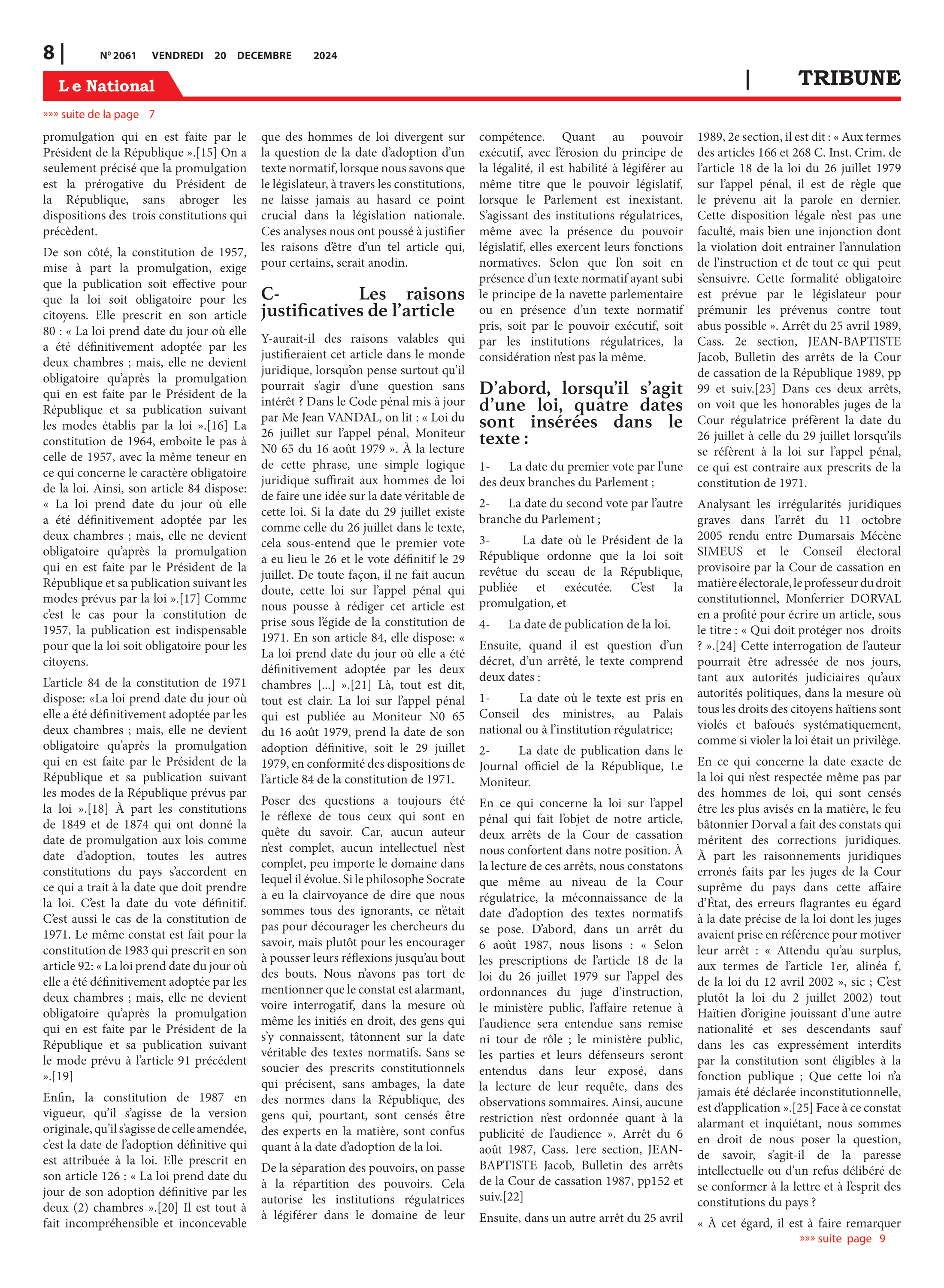 Page 8 de l'édition 2061