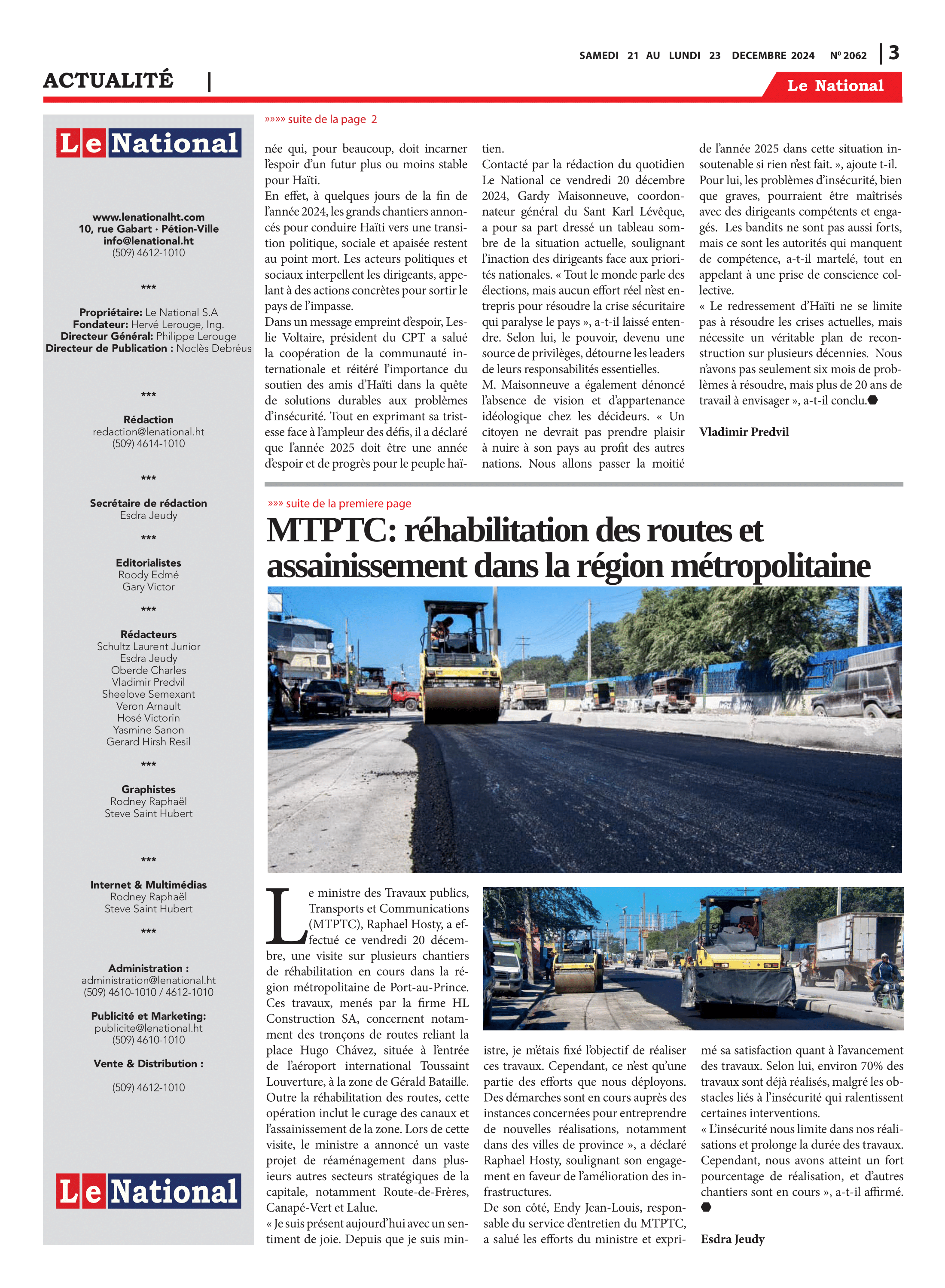 Page 3 de l'édition 2062