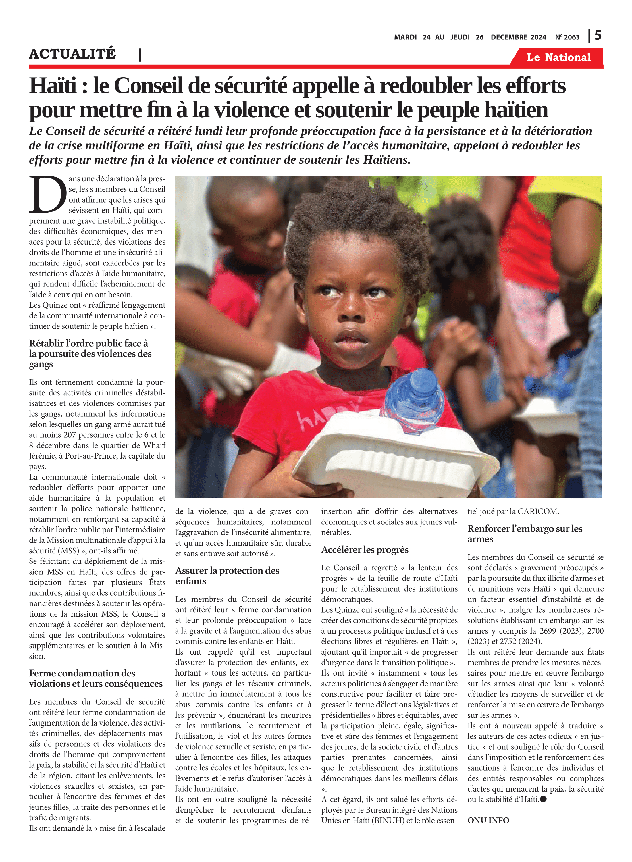 Page 5 de l'édition 2063