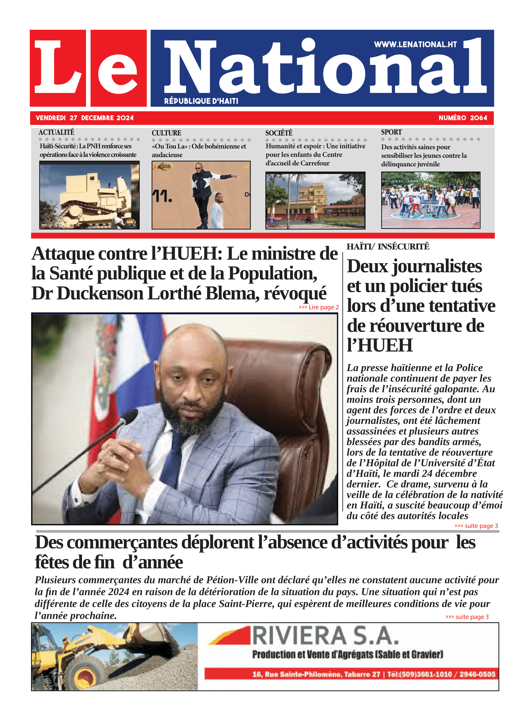 Page 1 de l'édition 2064