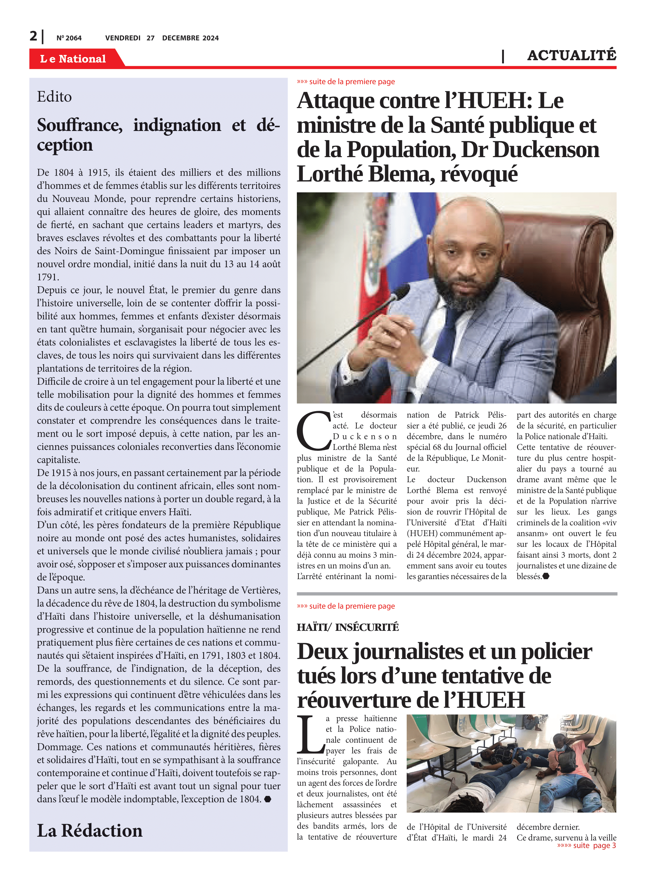 Page 2 de l'édition 2064