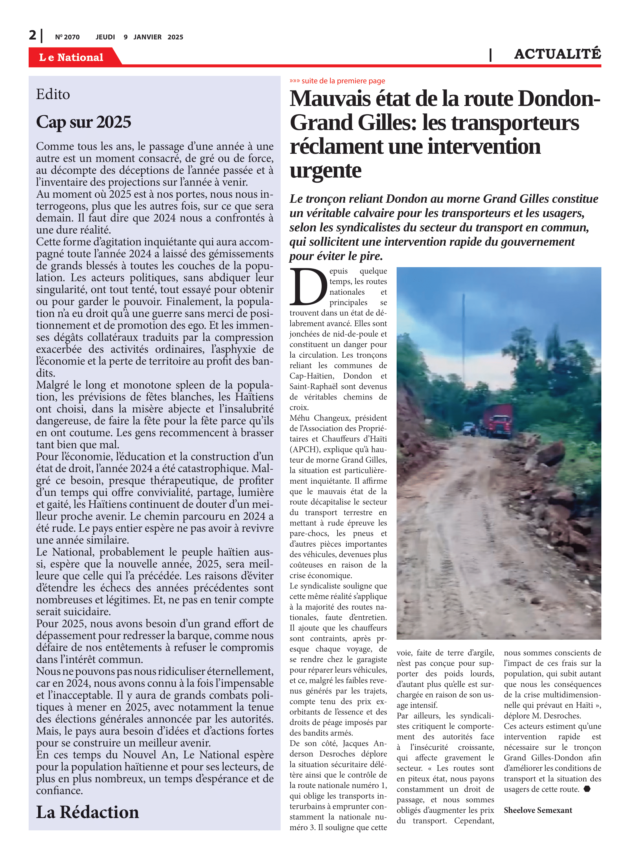 Page 2 de l'édition 2070