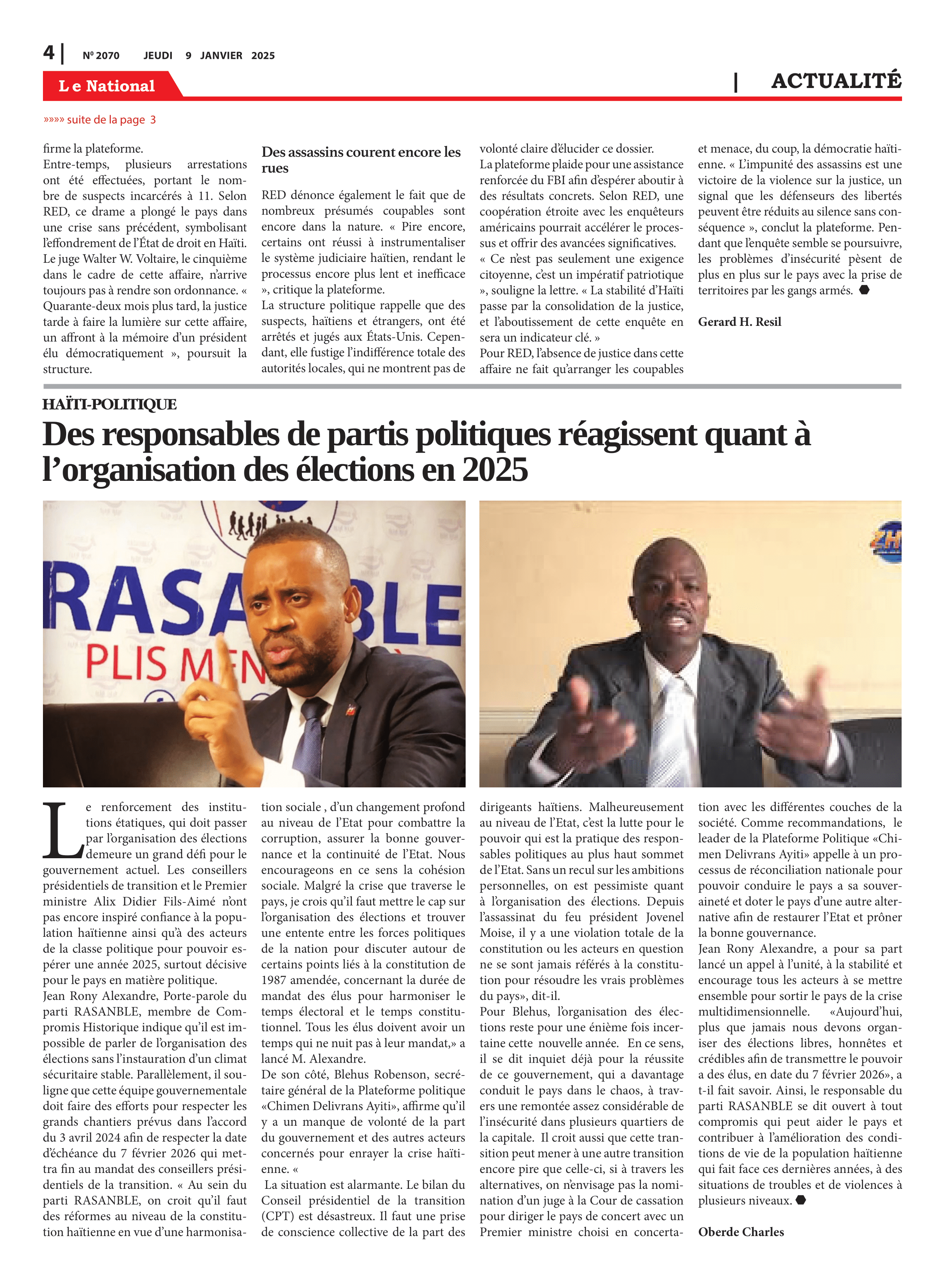 Page 4 de l'édition 2070